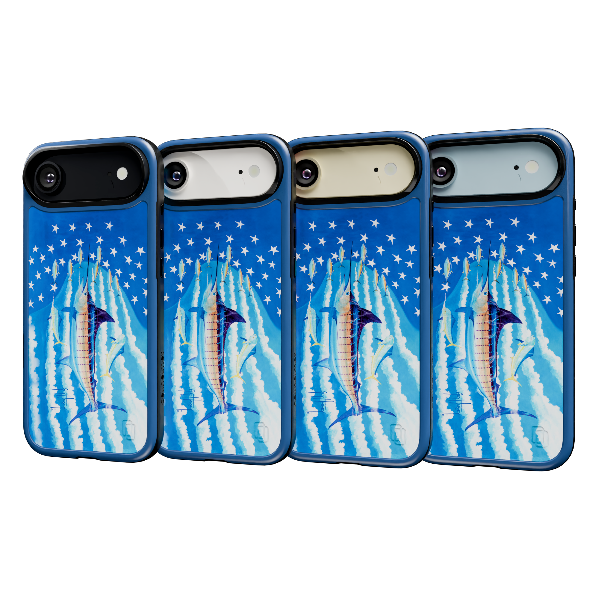 Guy Harvey Collection - Blue Stars and Stripes for iPhone 17 Series Blue Stars and Stripes / iPhone Air / Blue