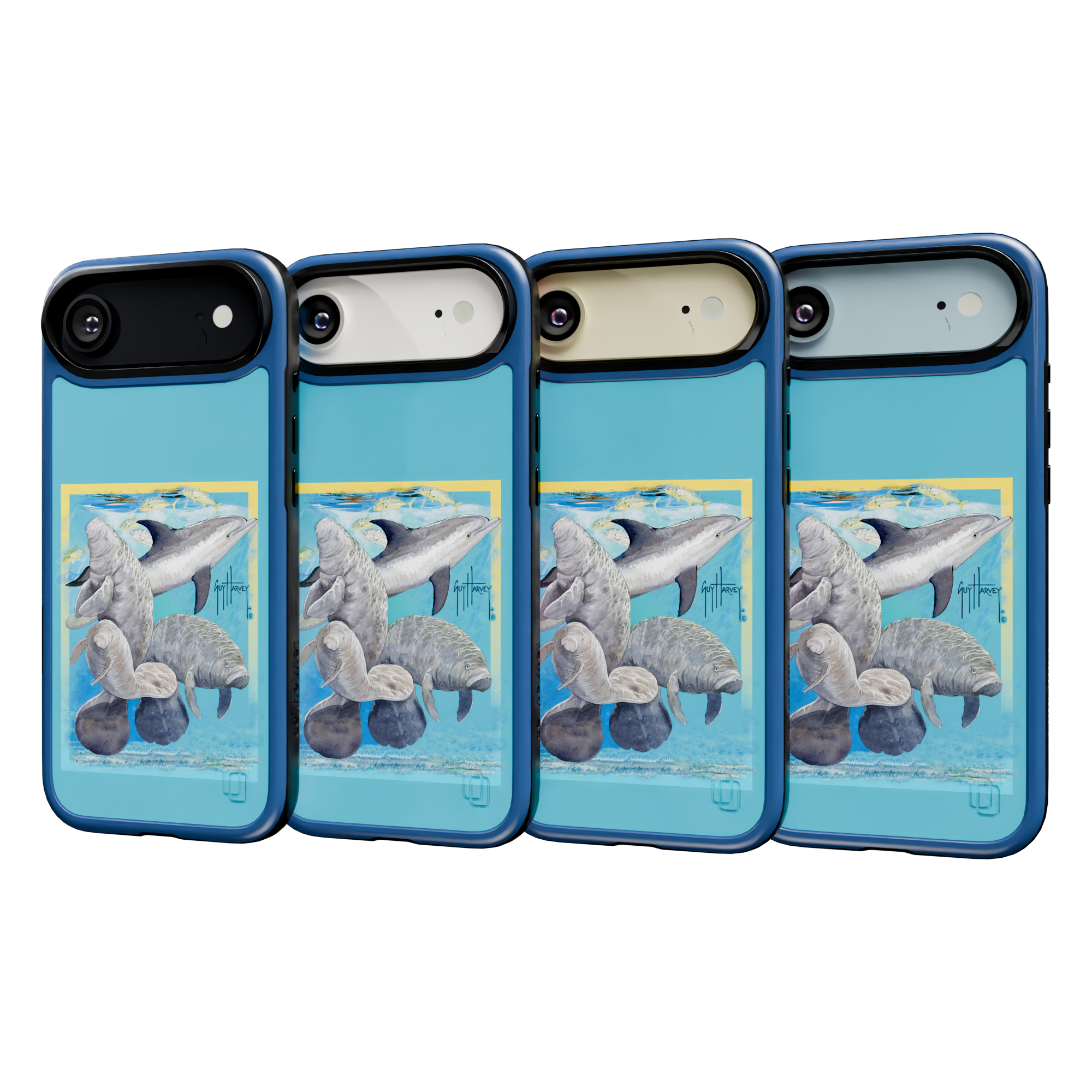 Guy Harvey Collection - Manatee And Dolphin for iPhone 17 Series Manatee and Dolphin / iPhone Air / Blue