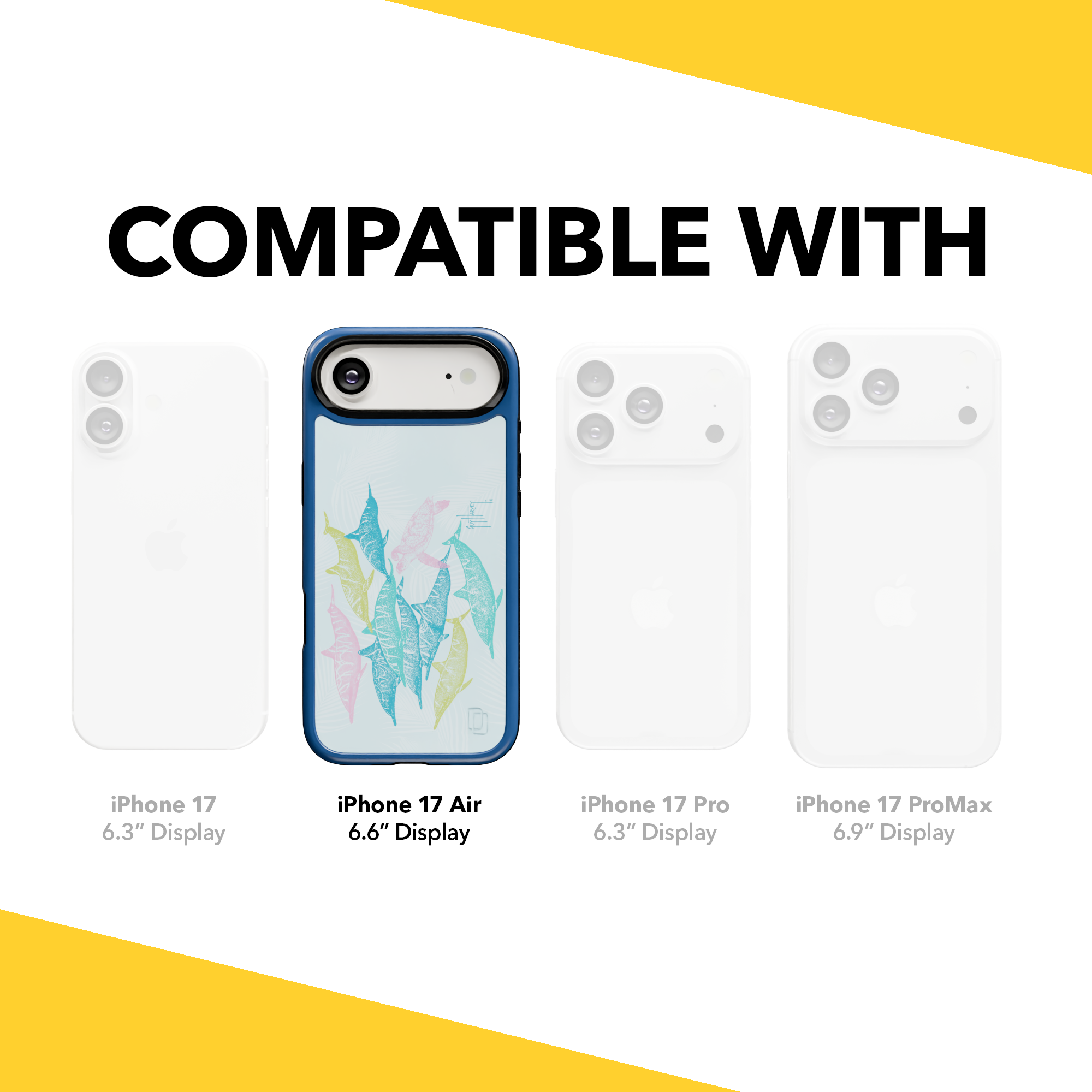 Guy Harvey Collection - Turtle And Dolphins for iPhone 17 Series Turtle and Dolphins / iPhone Air / Blue