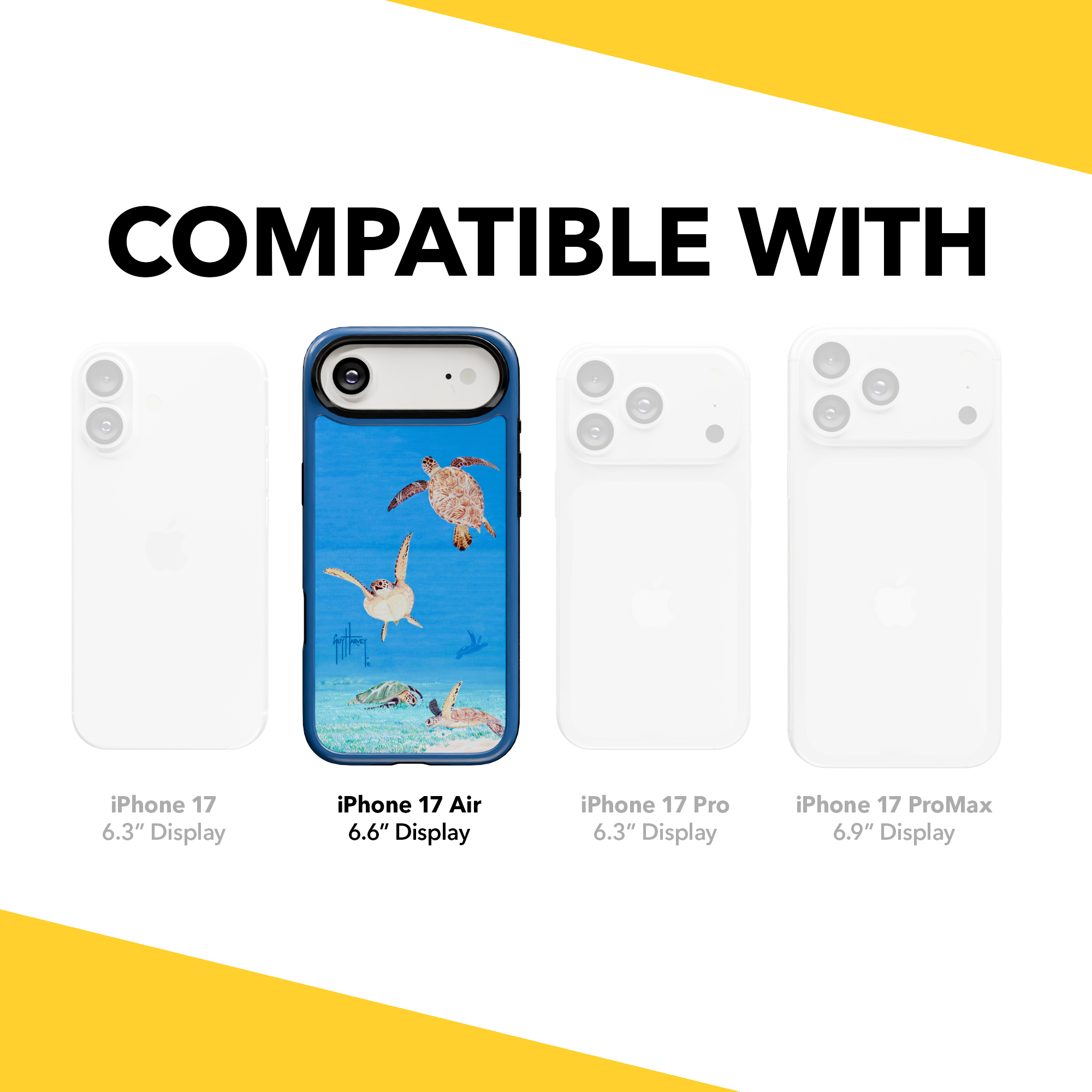 Guy Harvey Collection - Turtles for iPhone 17 Series Turtles / iPhone Air / Blue