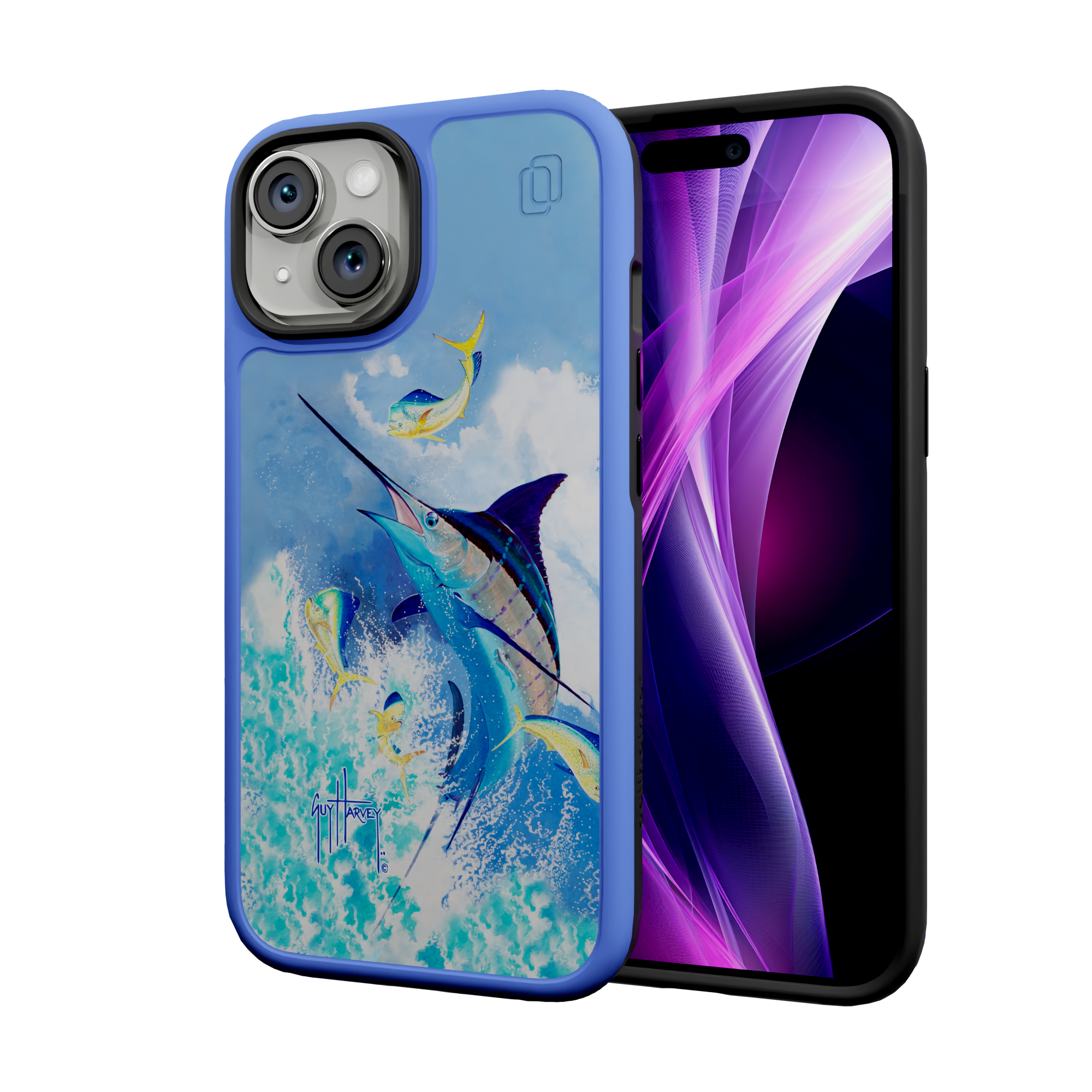 Guy Harvey Fortitude Series for Apple iPhone 15 - Blue Commocean Bermuda Blue