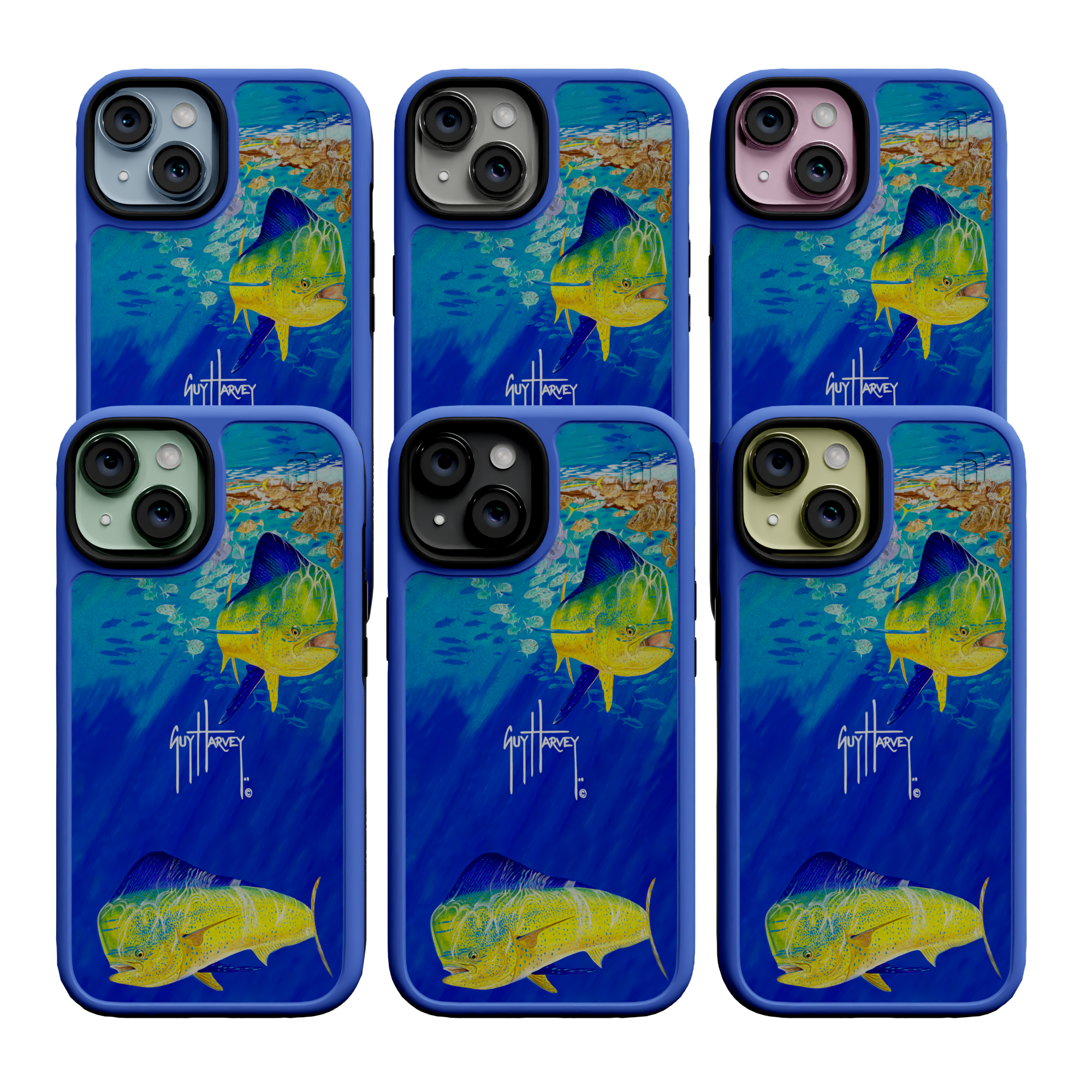 iPhone 15 Plus | Protective MagSafe ® | Guy Harvey Originals - Break Away Mahi Mahi
