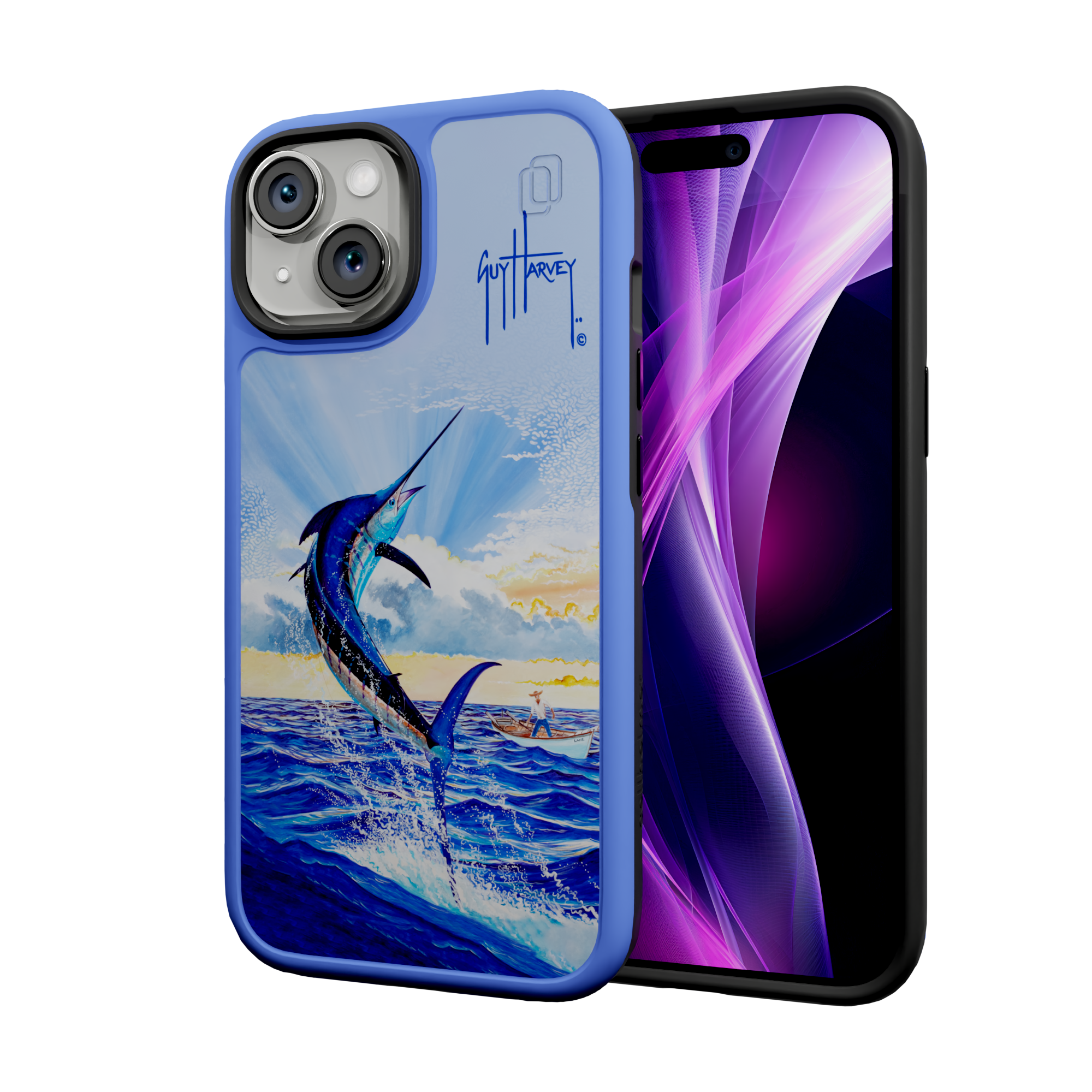 Guy Harvey Fortitude Series for Apple iPhone 15 - Dreams Come True Bermuda Blue