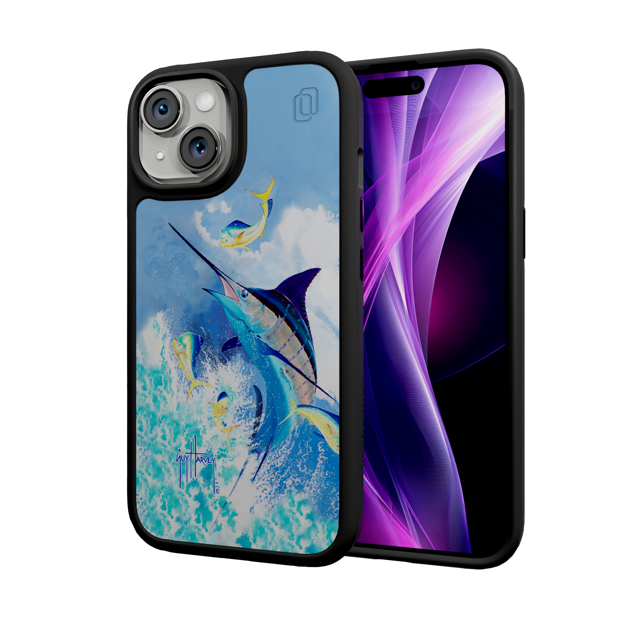Guy Harvey Fortitude Series for Apple iPhone 15 - Blue Commocean Onyx Black