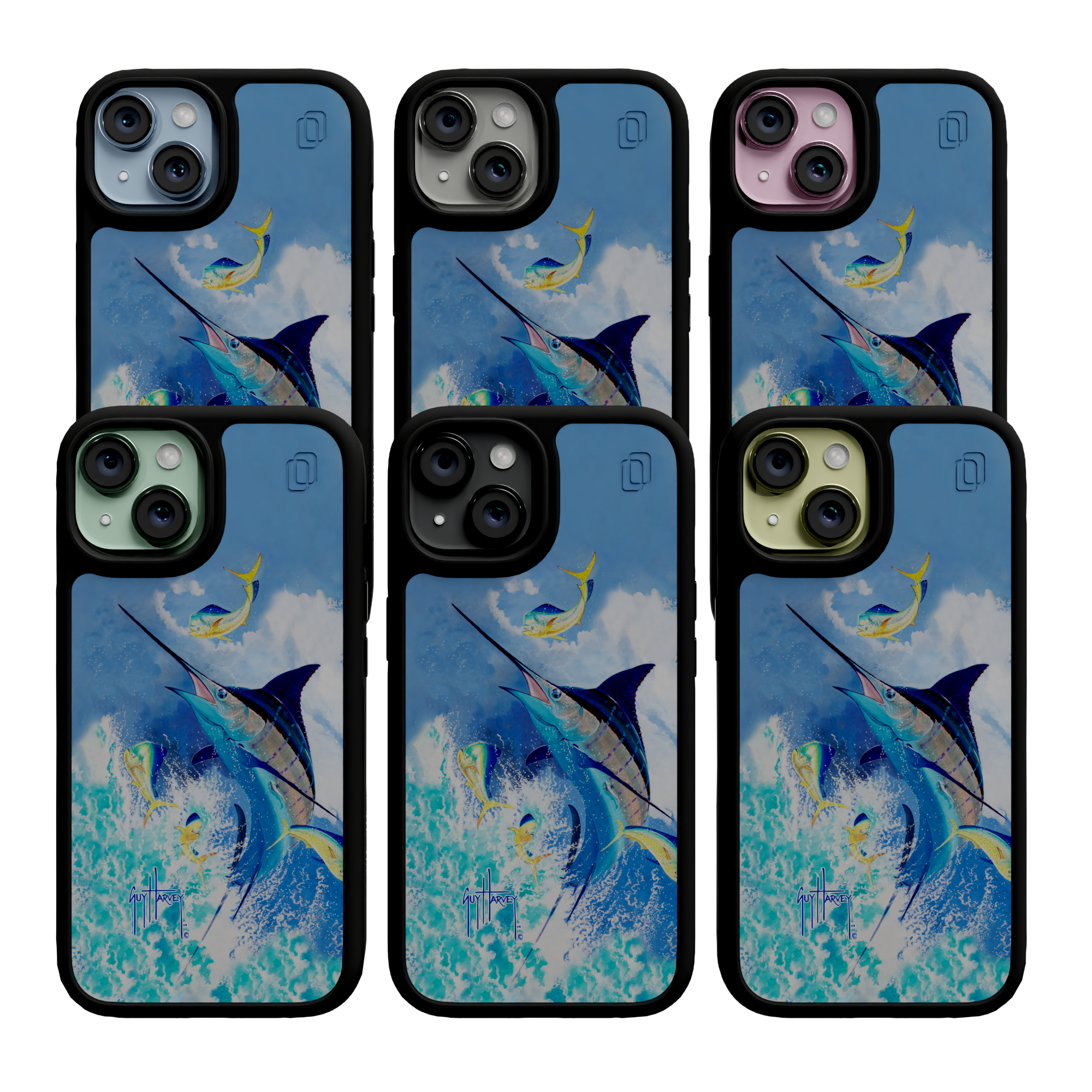 Guy Harvey Fortitude Series for Apple iPhone 15 - Blue Commocean Onyx Black