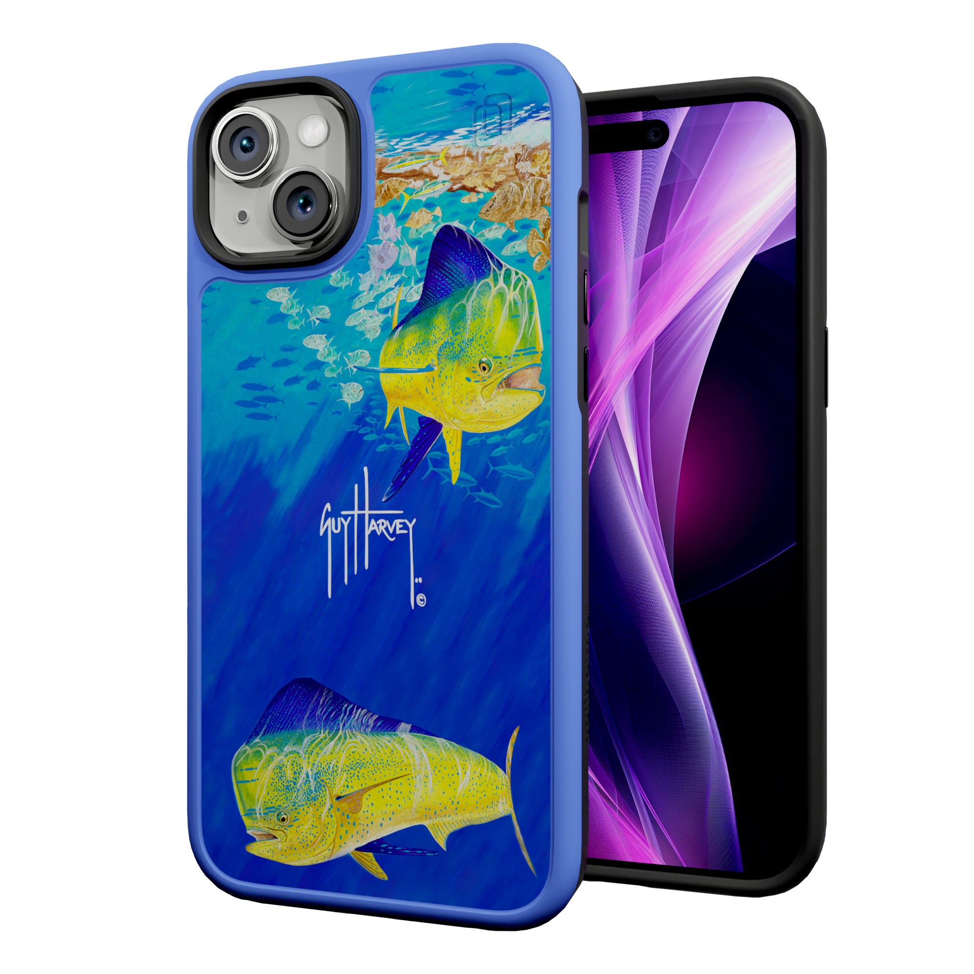 Guy Harvey Fortitude Series for Apple iPhone 15 Plus - Break Away Bermuda Blue