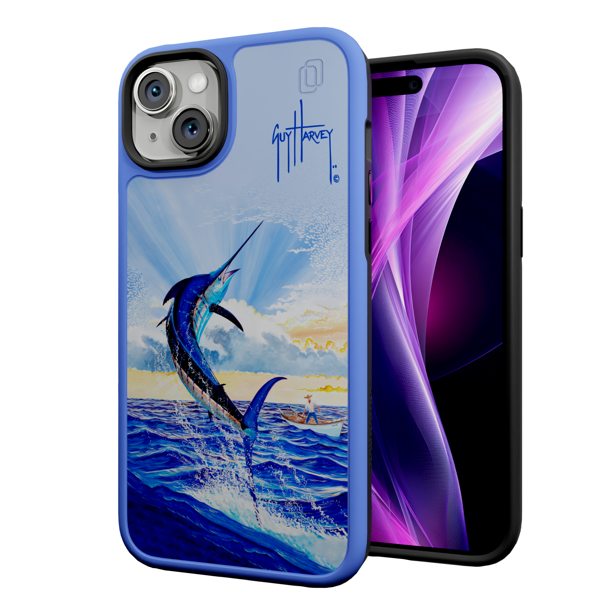 Guy Harvey Fortitude Series for Apple iPhone 15 Plus - Dreams Come True Bermuda Blue