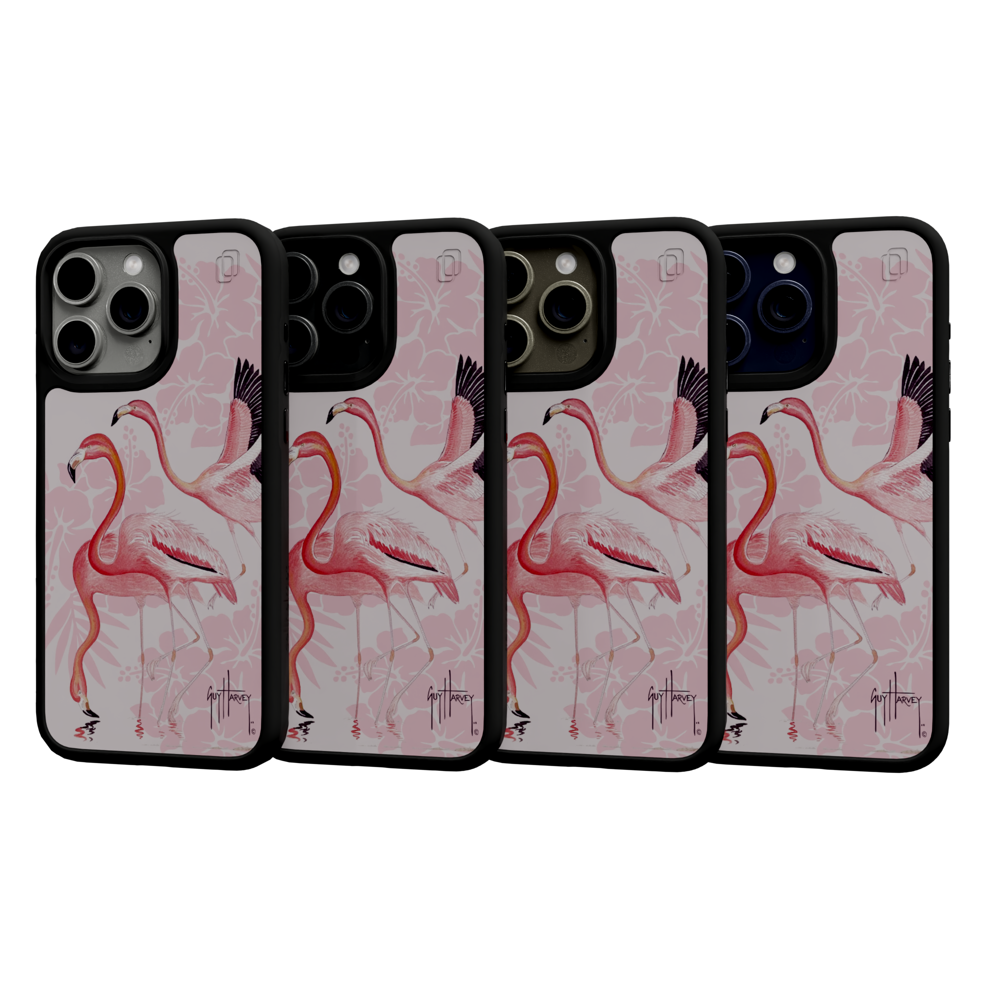 Guy Harvey Fortitude Series for Apple iPhone 15 Pro Max - Flamingo Onyx Black