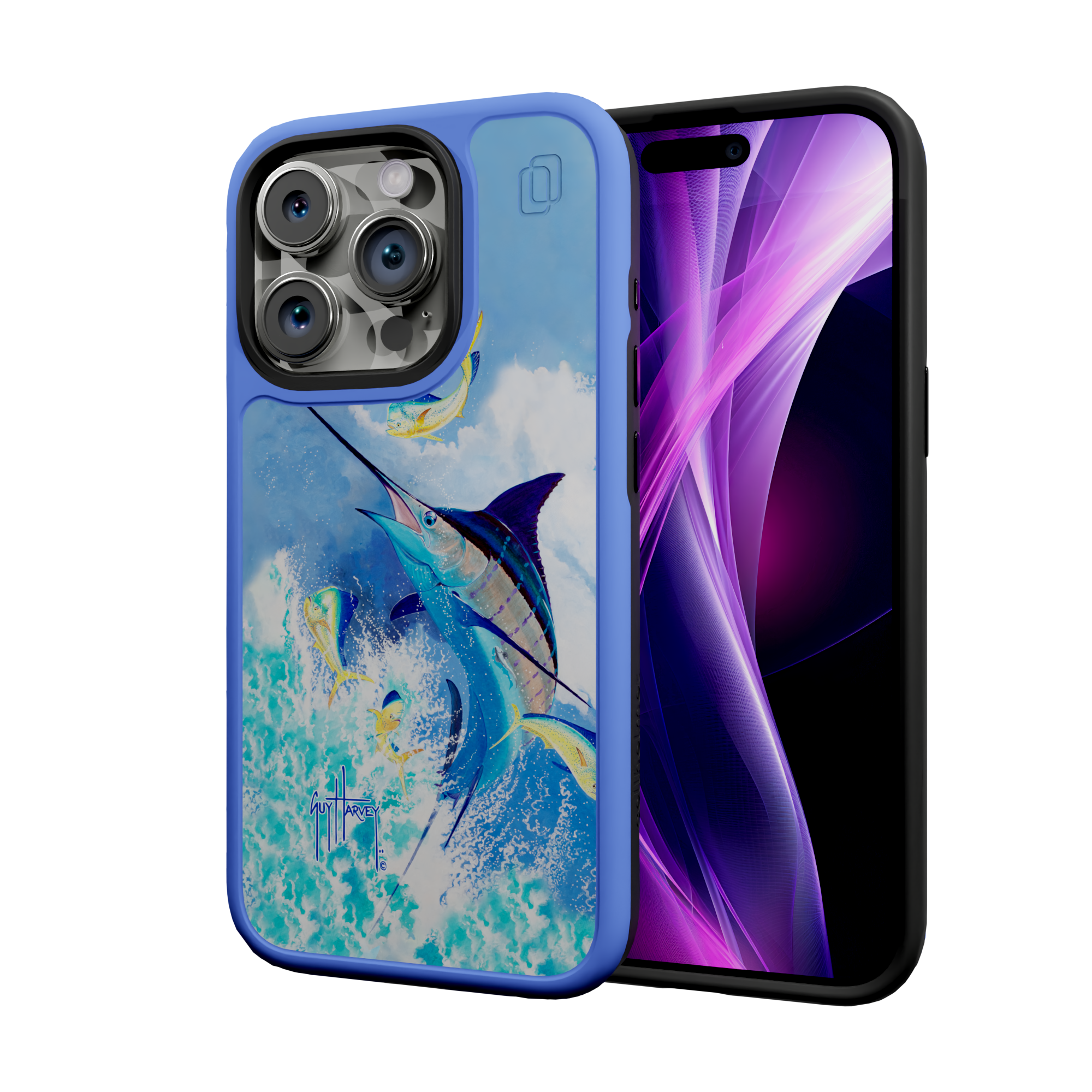 Guy Harvey Fortitude Series for Apple iPhone 15 Pro - Blue Commocean Bermuda Blue