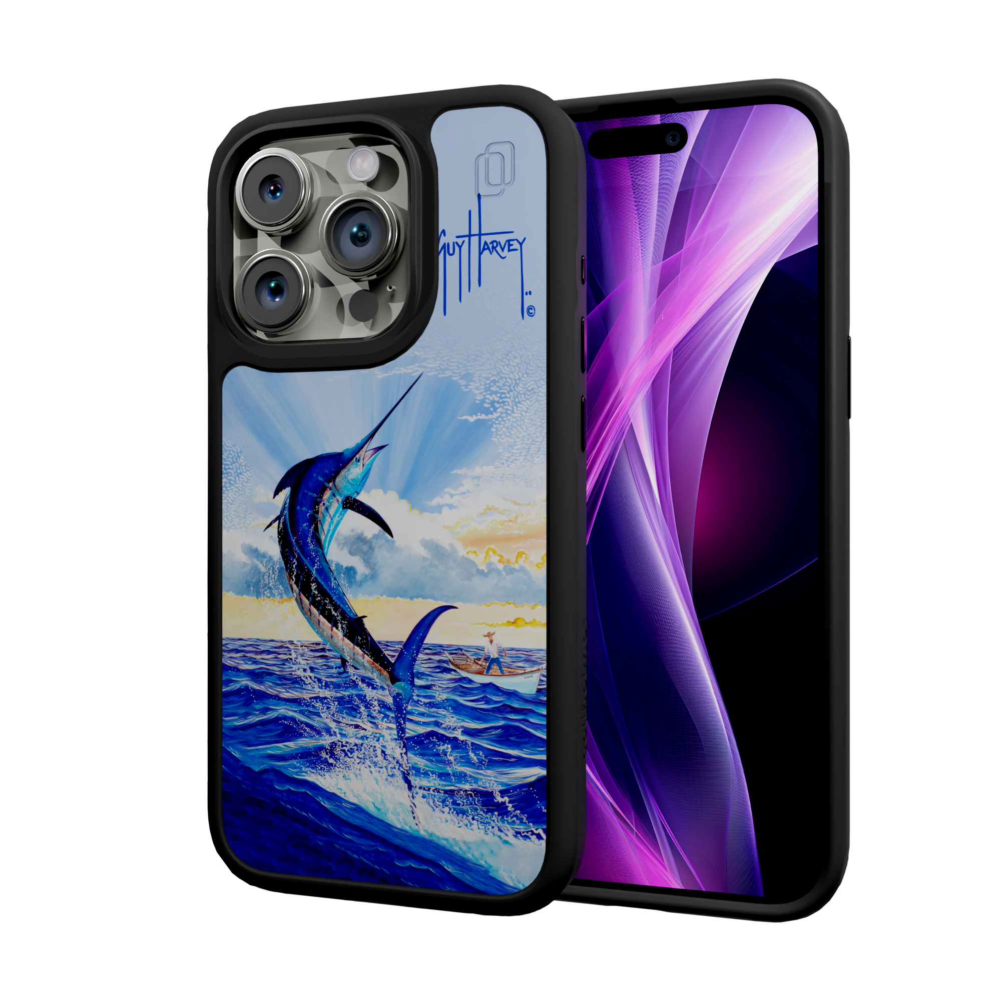 Guy Harvey Fortitude Series for Apple iPhone 15 Pro - Dreams Come True Onyx Black