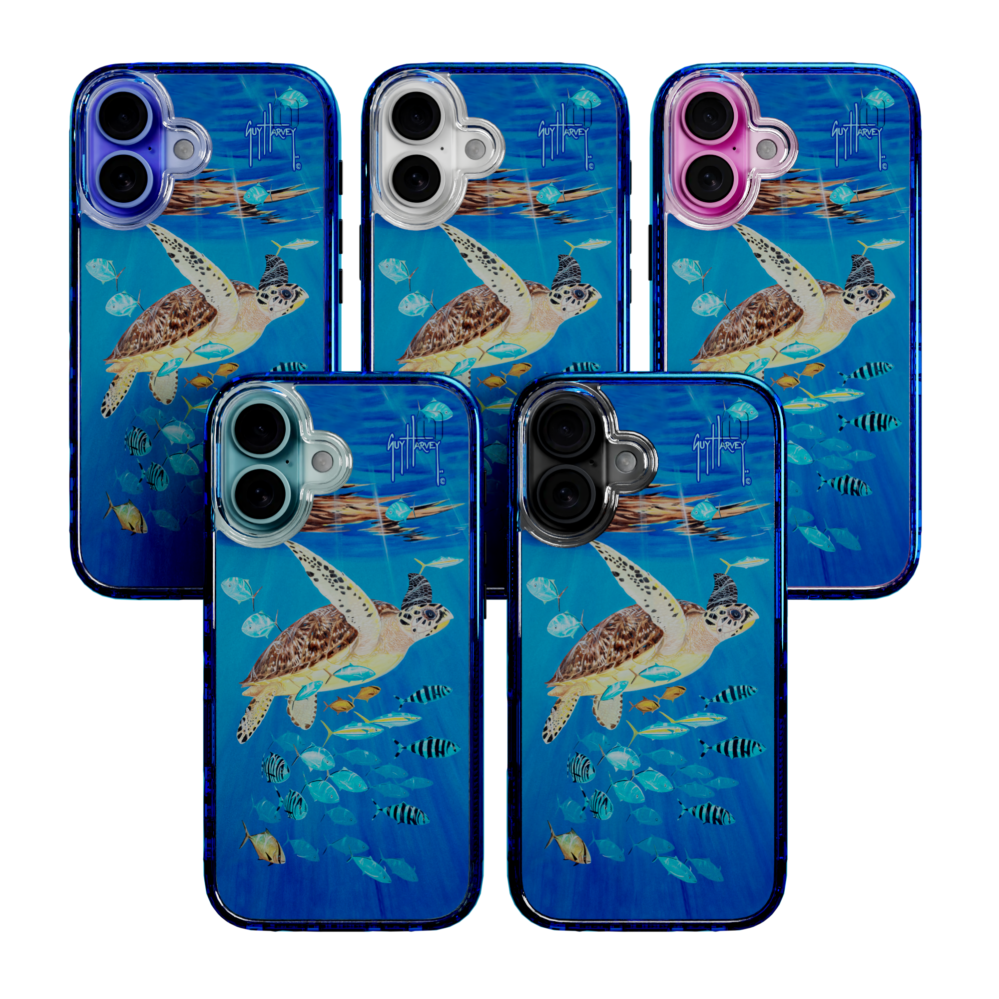 iPhone 16 Series | MagSafe ® | Guy Harvey Originals - Platas Hawksbill iPhone 16 / Bermuda Blue