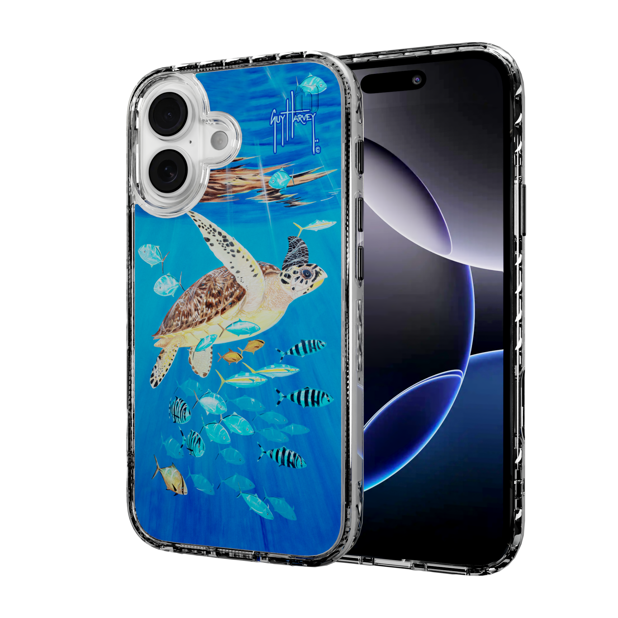 iPhone 16 Series | MagSafe ® | Guy Harvey Originals - Platas Hawksbill iPhone 16 / Crystal Clear