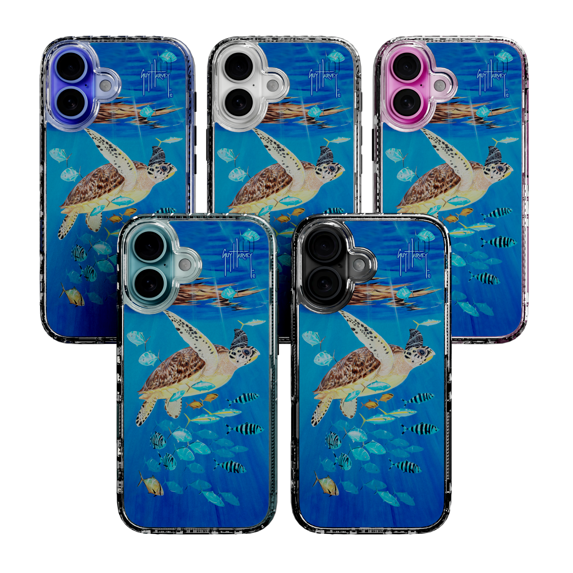 iPhone 16 Series | MagSafe ® | Guy Harvey Originals - Platas Hawksbill iPhone 16 / Crystal Clear