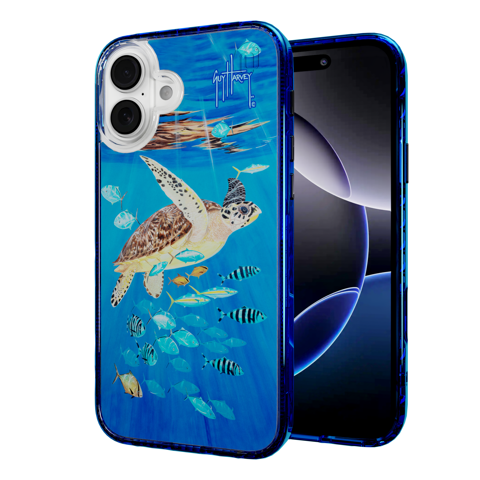 iPhone 16 Series | MagSafe ® | Guy Harvey Originals - Platas Hawksbill iPhone 16 Plus / Bermuda Blue