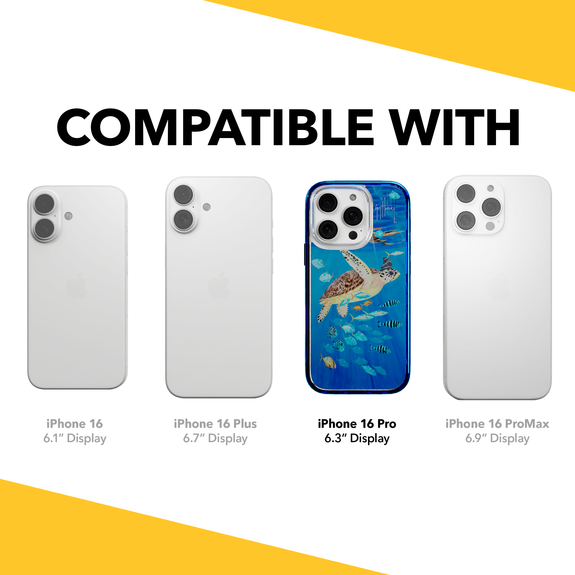 iPhone 16 Series | MagSafe ® | Guy Harvey Originals - Platas Hawksbill iPhone 16 Pro / Bermuda Blue