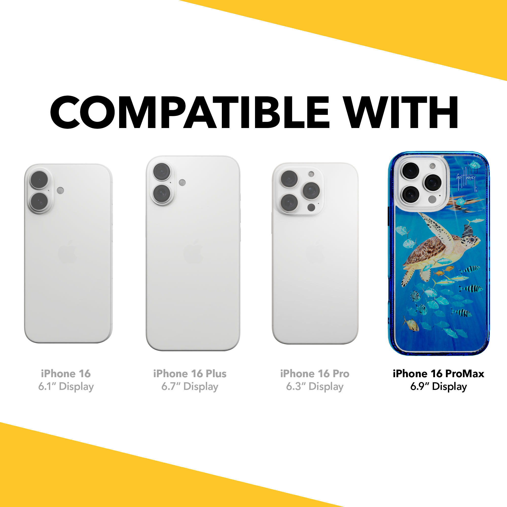 iPhone 16 Series | MagSafe ® | Guy Harvey Originals - Platas Hawksbill iPhone 16 Pro Max / Bermuda Blue