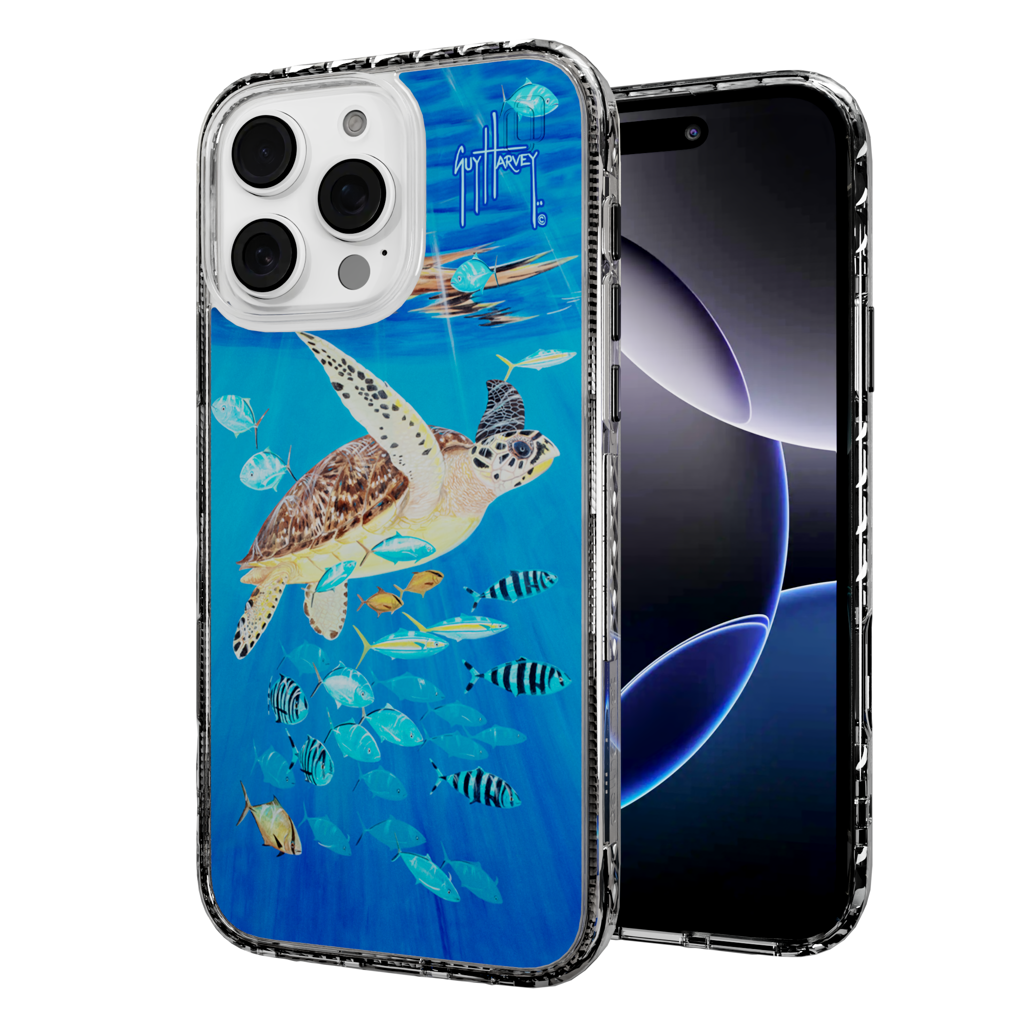 iPhone 16 Series | MagSafe ® | Guy Harvey Originals - Platas Hawksbill iPhone 16 Pro Max / Crystal Clear