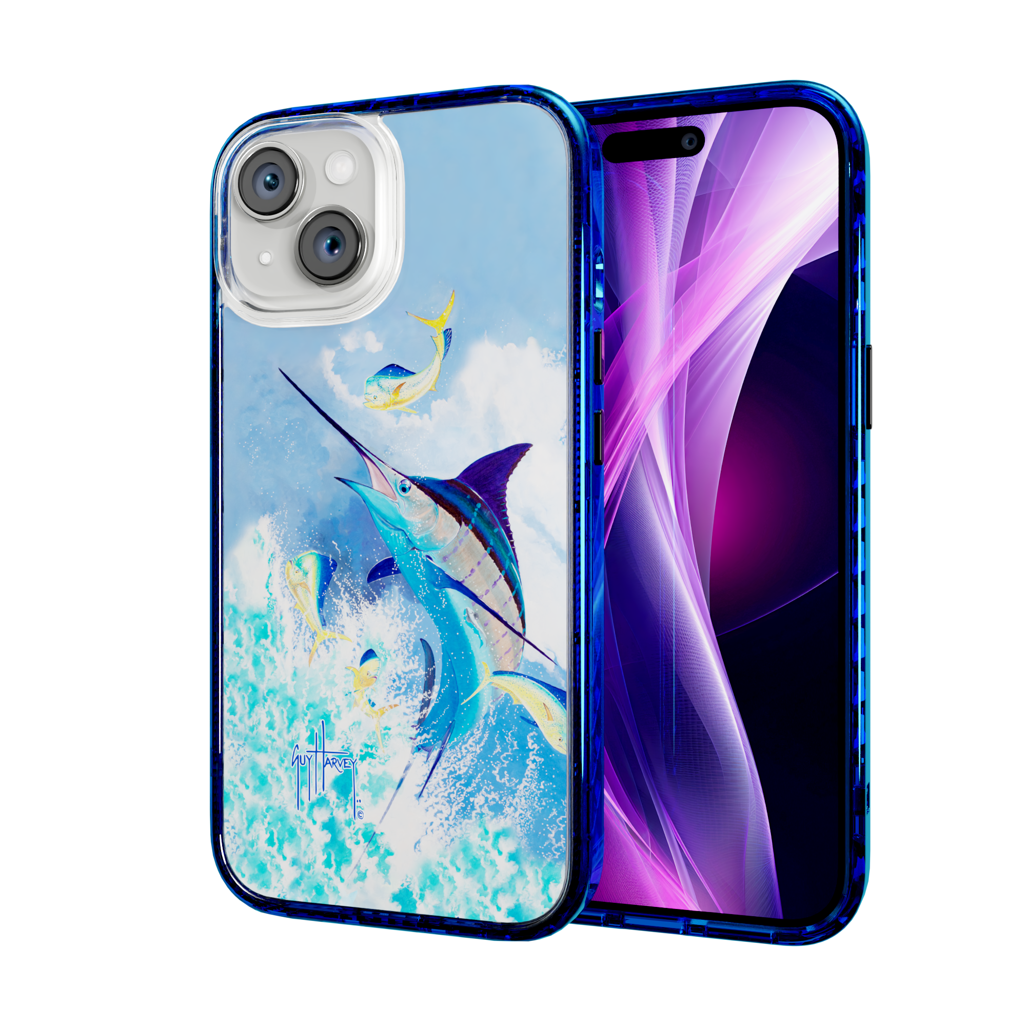Guy Harvey Magnitude Series for Apple iPhone 15 - Blue Commocean Bermuda Blue