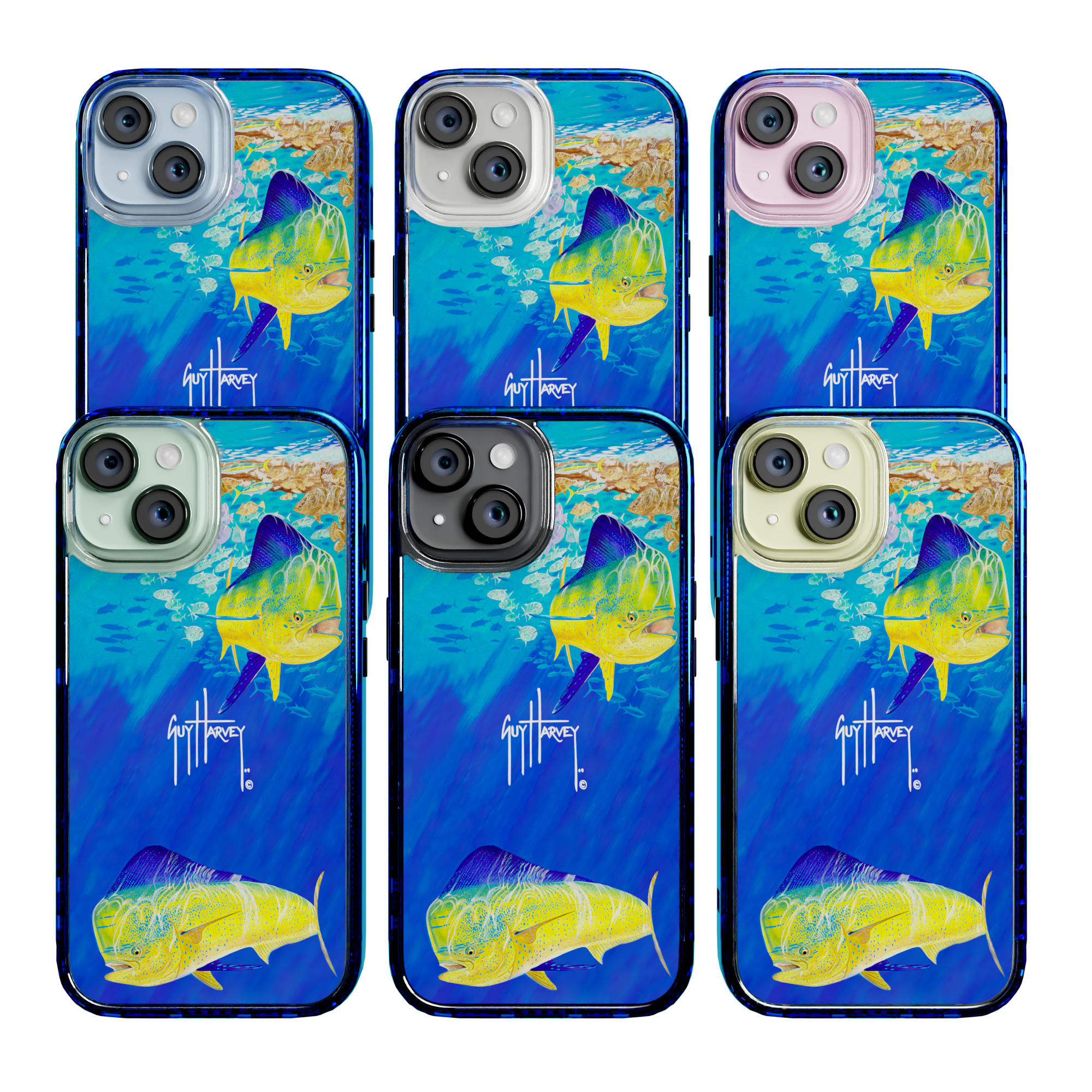 Guy Harvey Magnitude Series for Apple iPhone 15 - Break Away Bermuda Blue