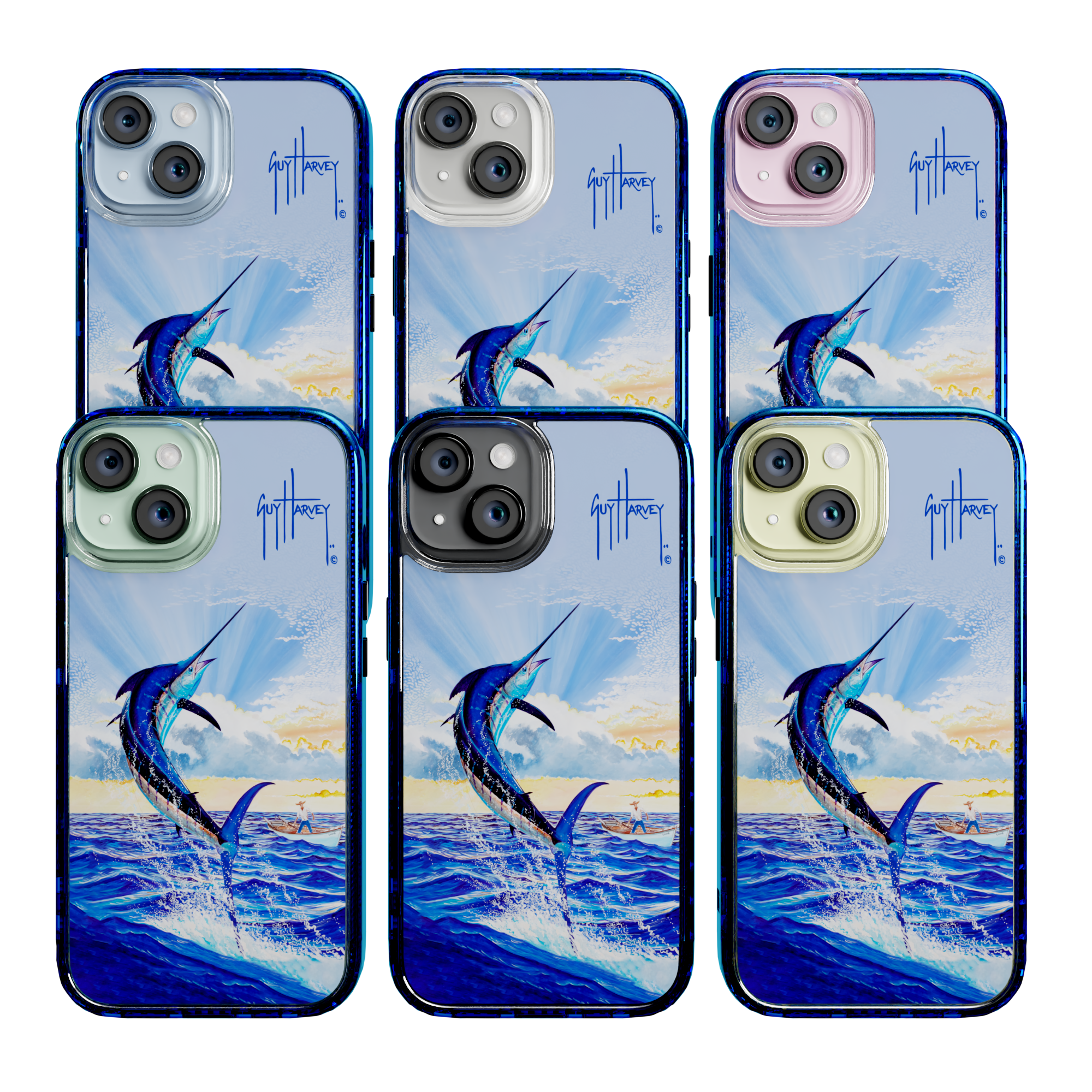 Guy Harvey Magnitude Series for Apple iPhone 15 - Dreams Come True Bermuda Blue