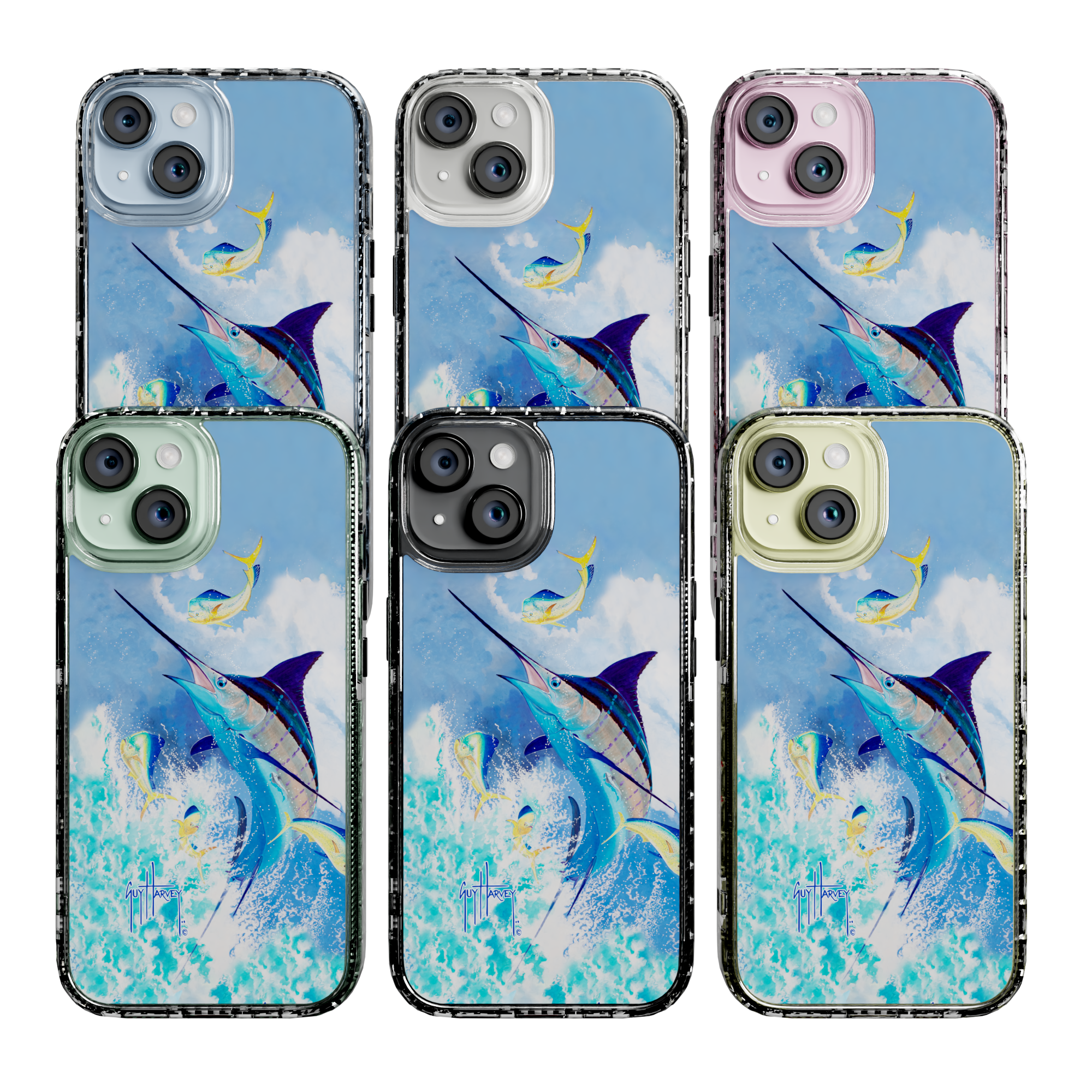 Guy Harvey Magnitude Series for Apple iPhone 15 - Blue Commocean Crystal Clear