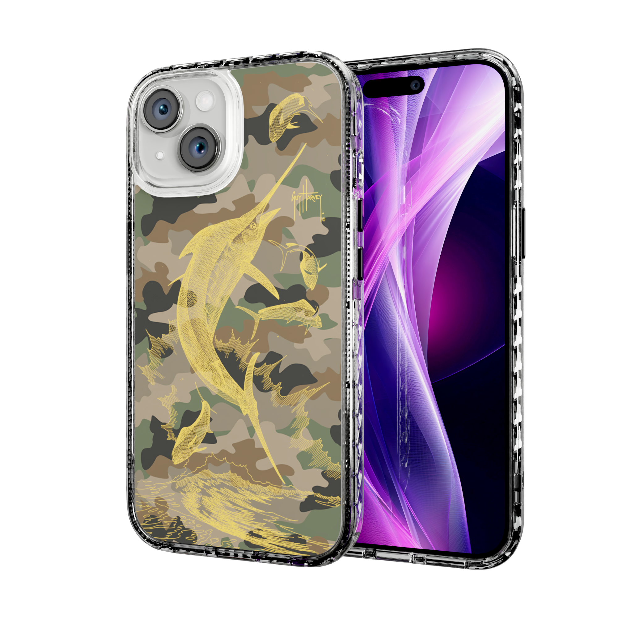 Guy Harvey Magnitude Series for Apple iPhone 15 - Camo Crystal Clear