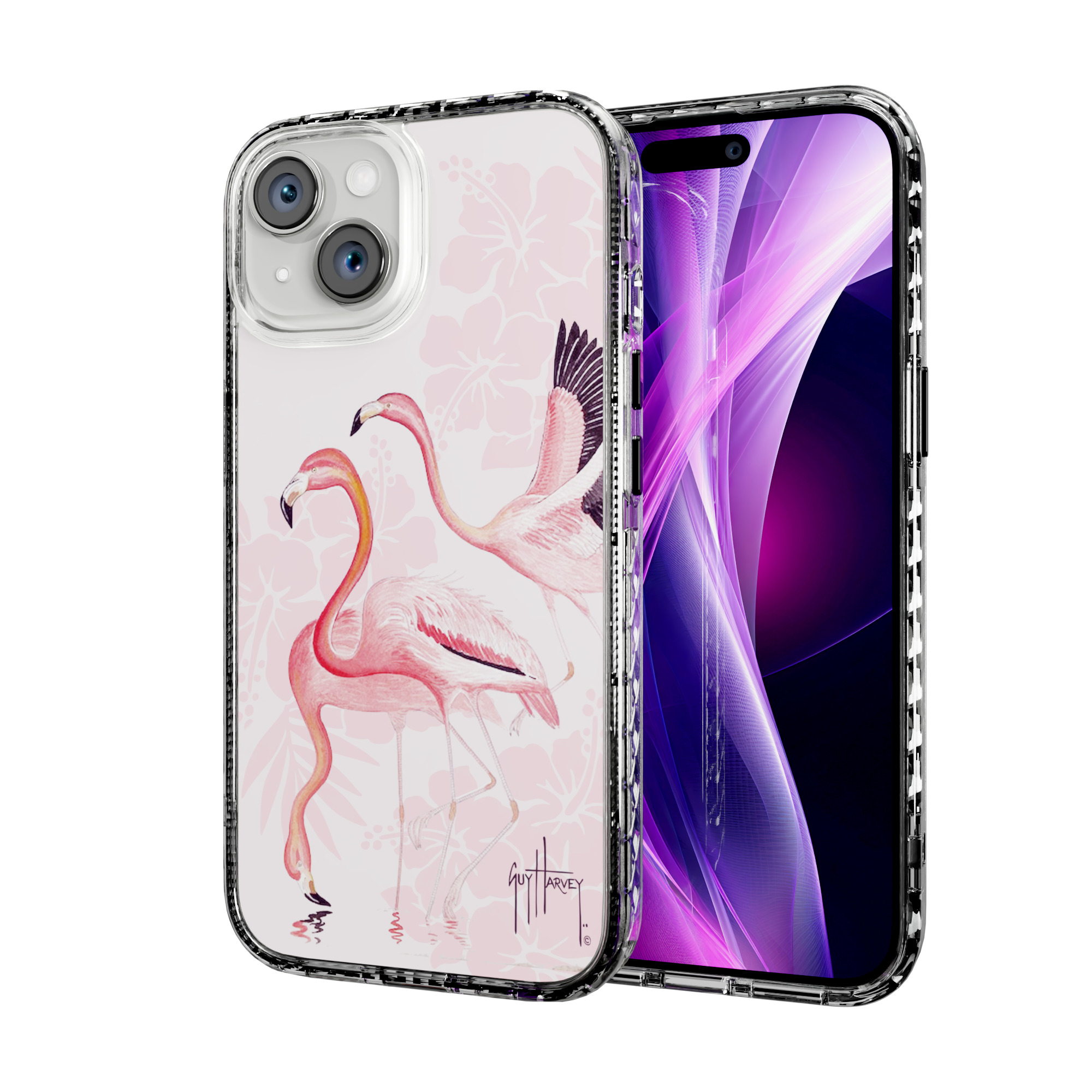 Guy Harvey Magnitude Series for Apple iPhone 15 - Flamingo Crystal Clear