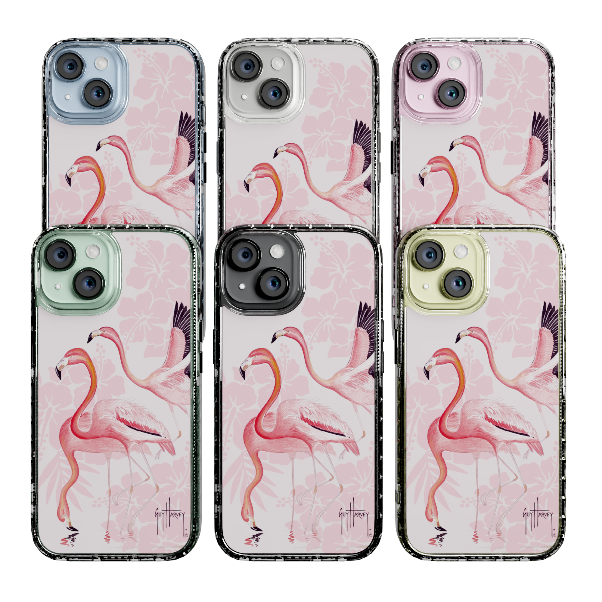 Guy Harvey Magnitude Series for Apple iPhone 15 - Flamingo Crystal Clear