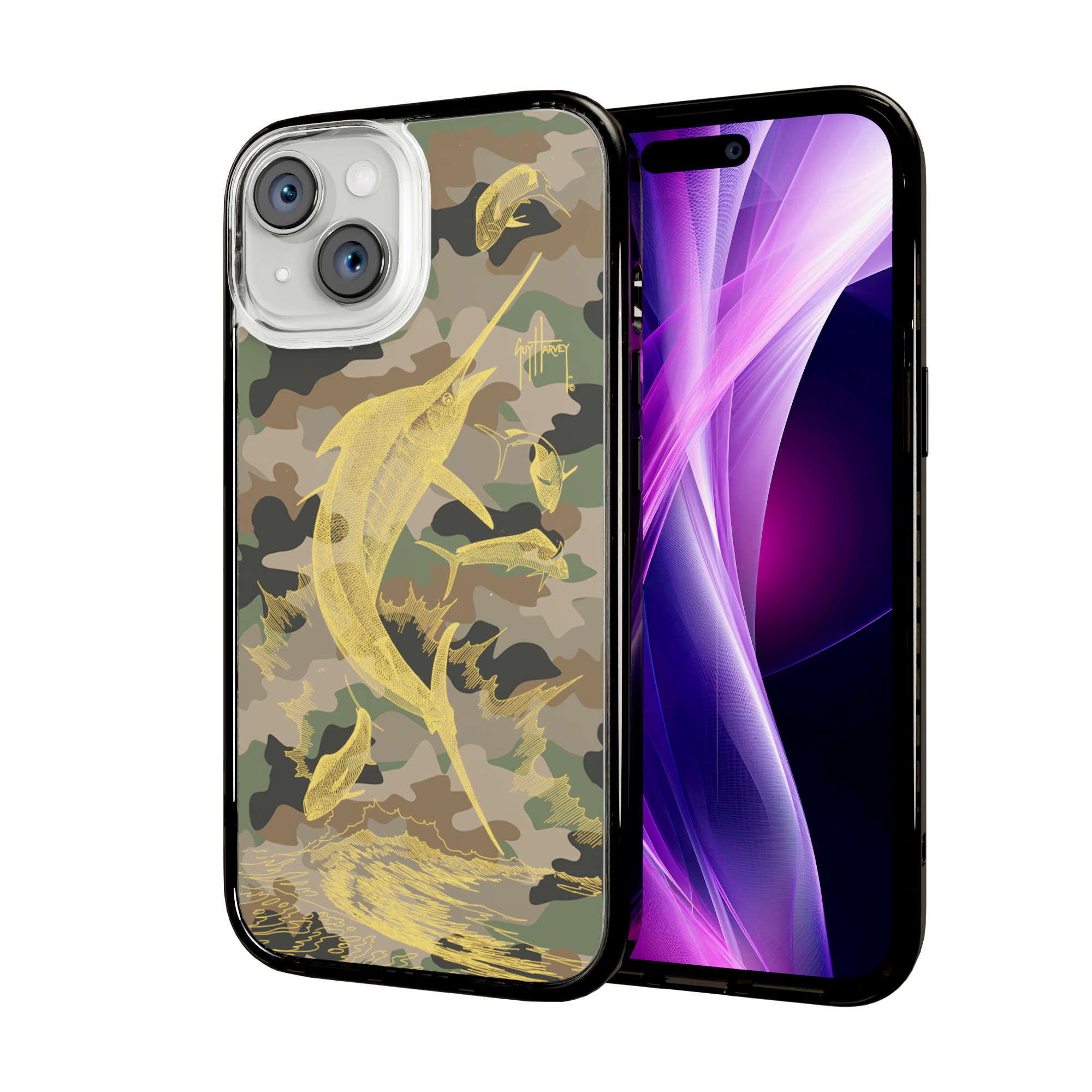 Guy Harvey Magnitude Series for Apple iPhone 15 - Camo Onyx Black
