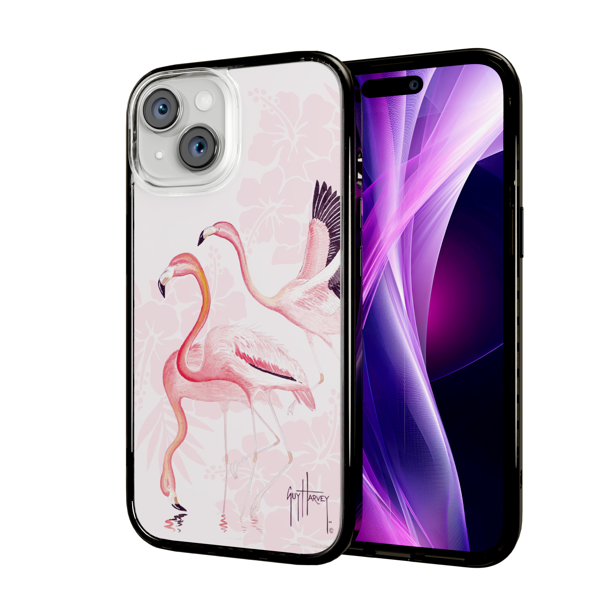 Guy Harvey Magnitude Series for Apple iPhone 15 - Flamingo Onyx Black