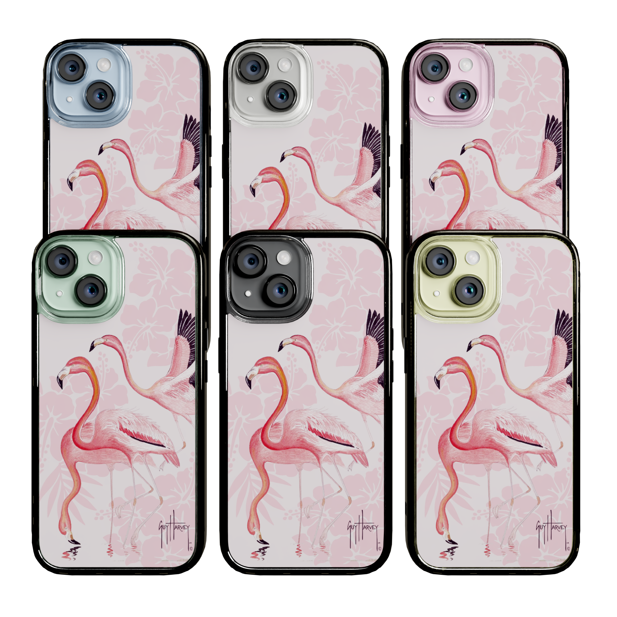 Guy Harvey Magnitude Series for Apple iPhone 15 - Flamingo Onyx Black