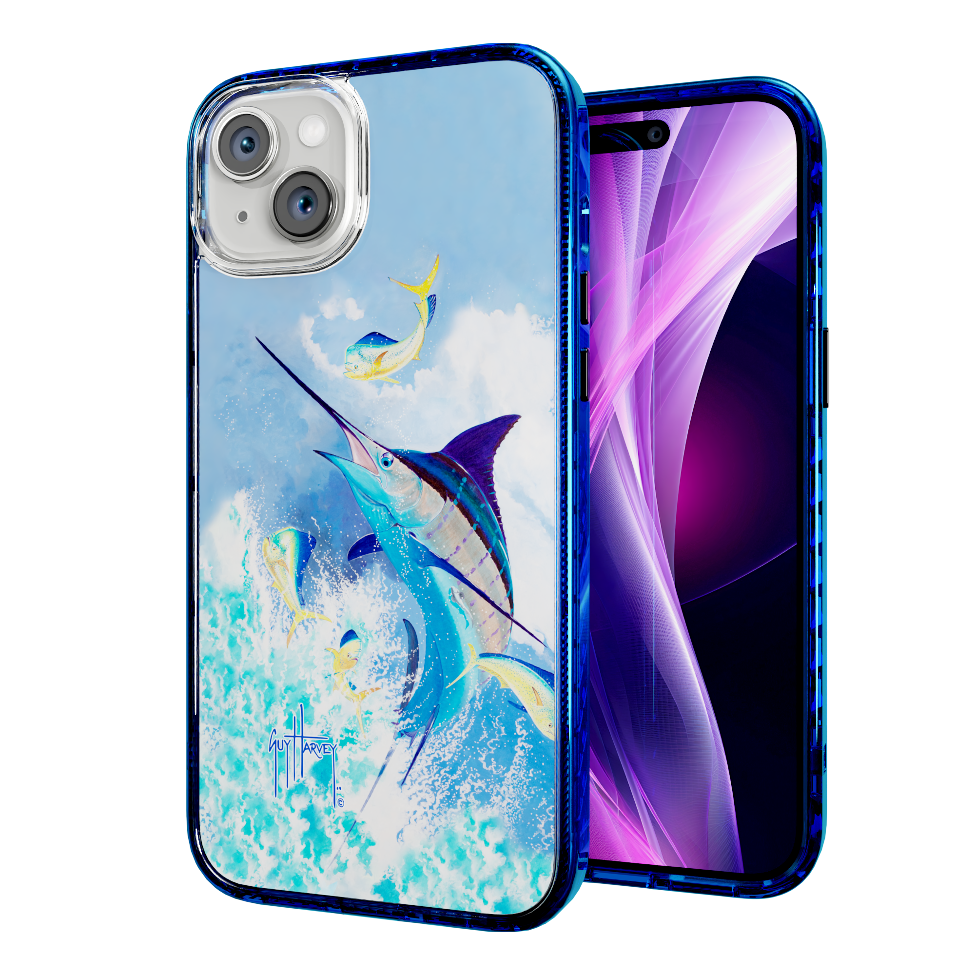 Guy Harvey Magnitude Series for Apple iPhone 15 Plus - Blue Commocean Bermuda Blue
