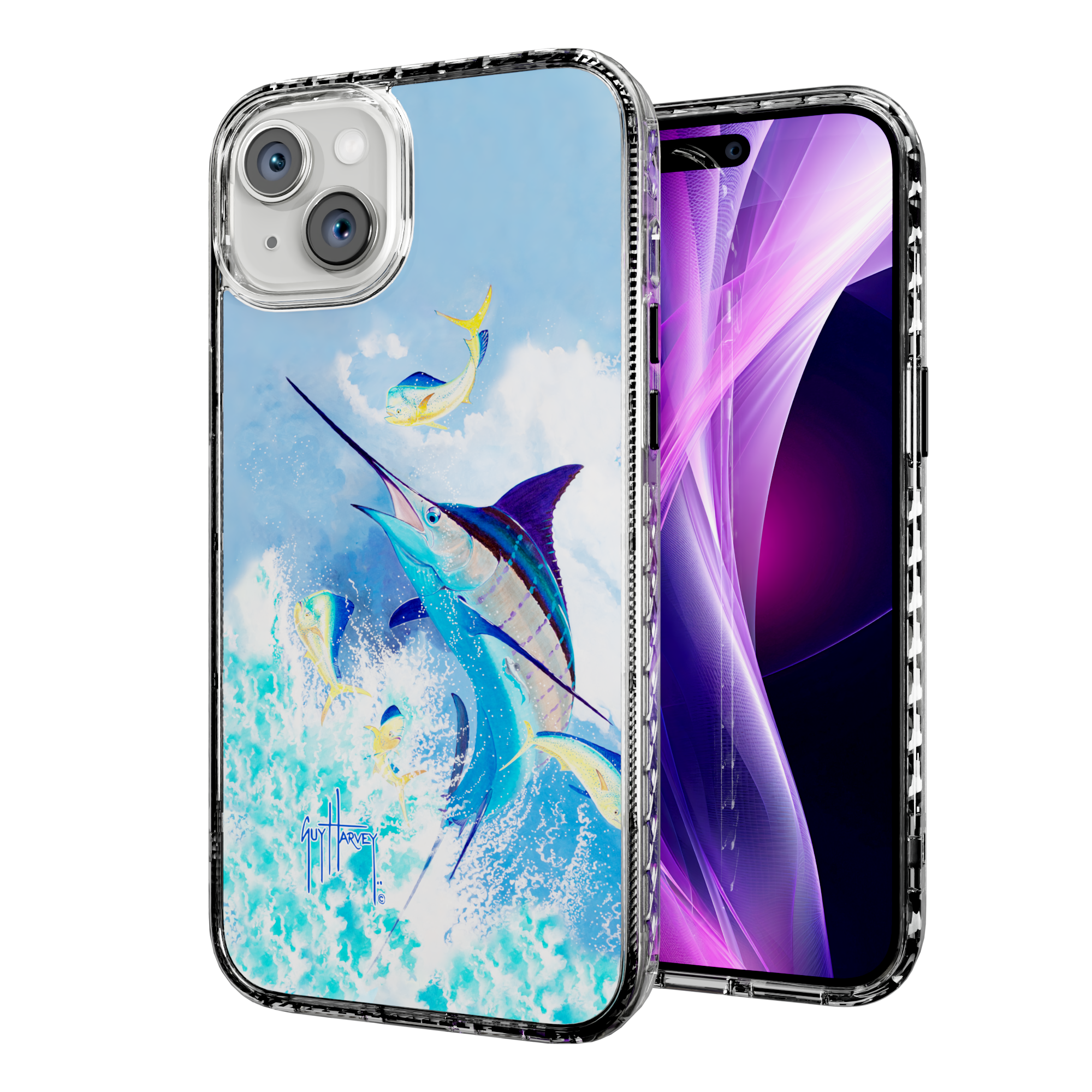 Guy Harvey Magnitude Series for Apple iPhone 15 Plus - Blue Commocean Crystal Clear