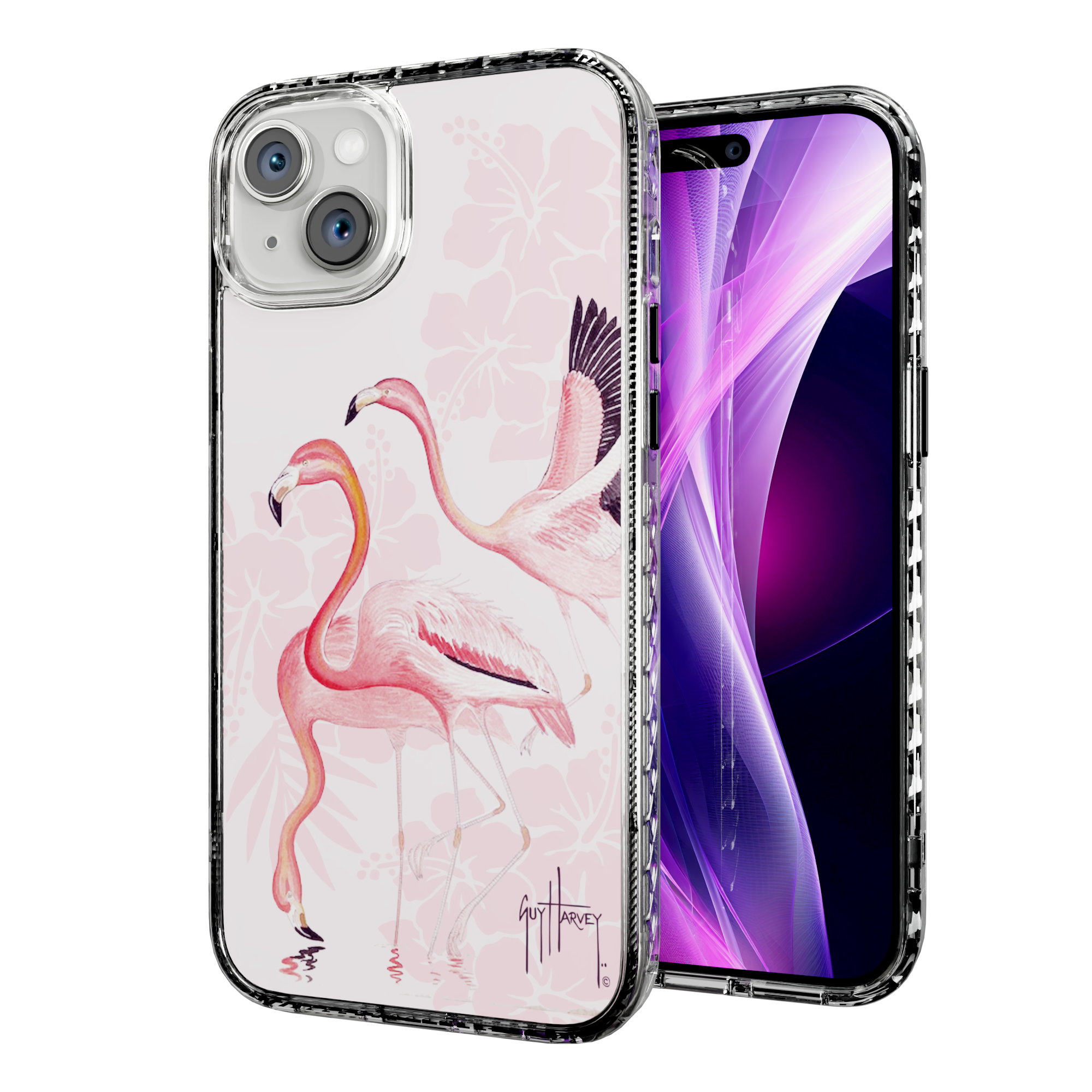 Guy Harvey Magnitude Series for Apple iPhone 15 Plus - Flamingo Crystal Clear