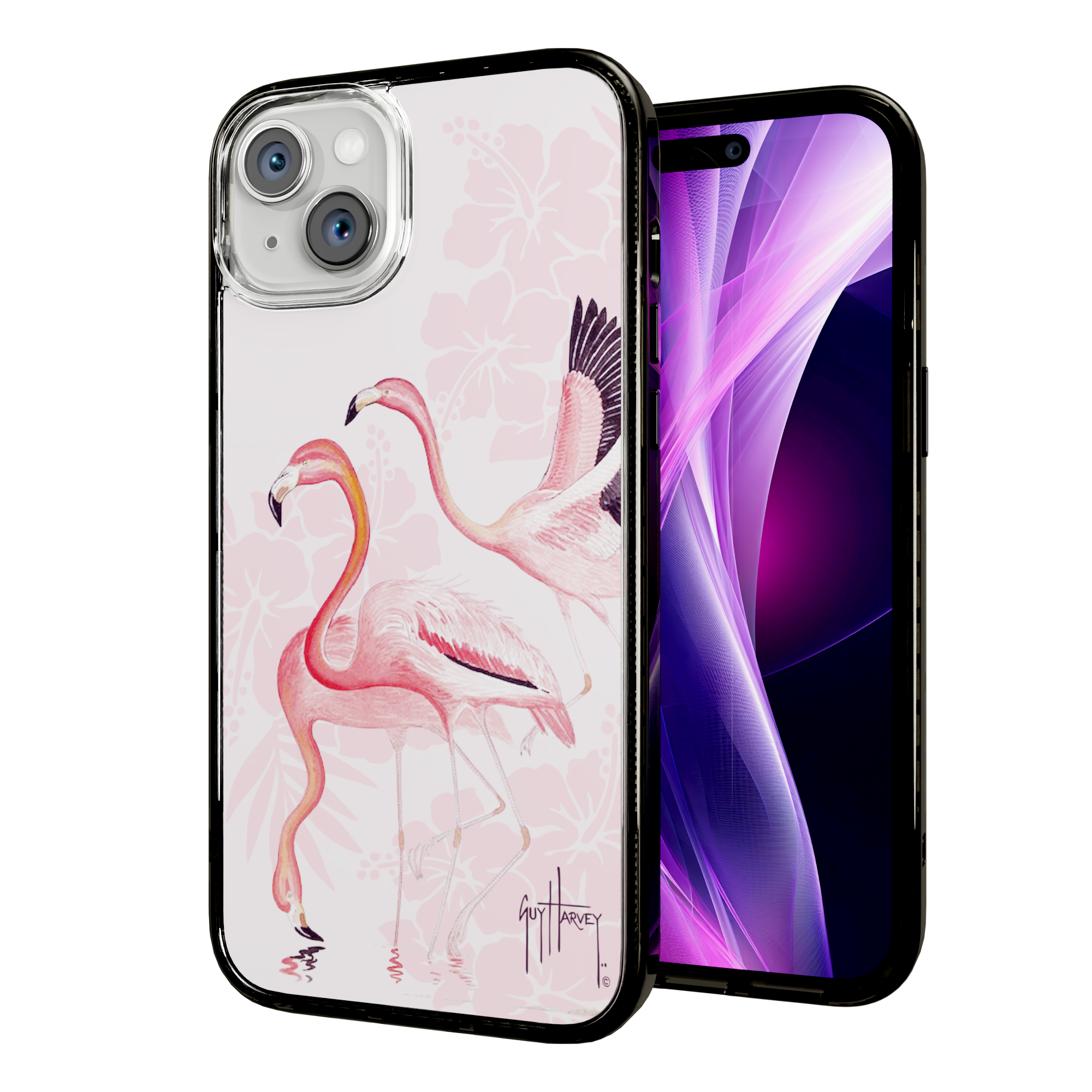 Guy Harvey Magnitude Series for Apple iPhone 15 Plus - Flamingo Onyx Black