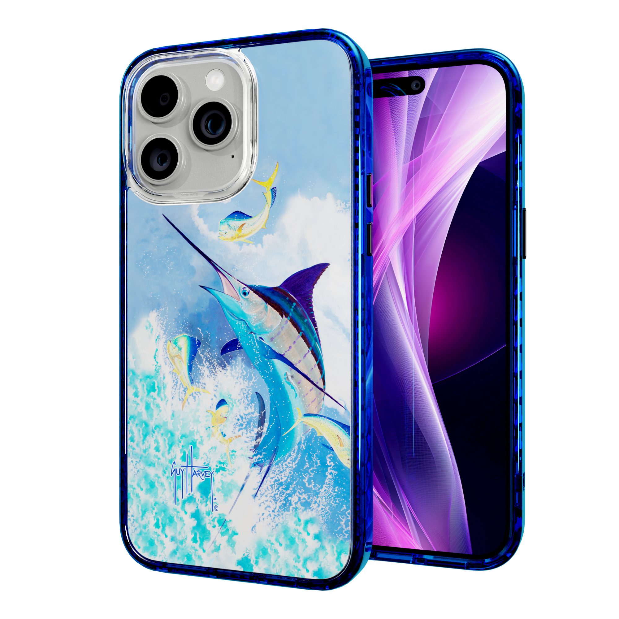 Guy Harvey Magnitude Series for Apple iPhone 15 Pro Max - Blue Commocean Bermuda Blue