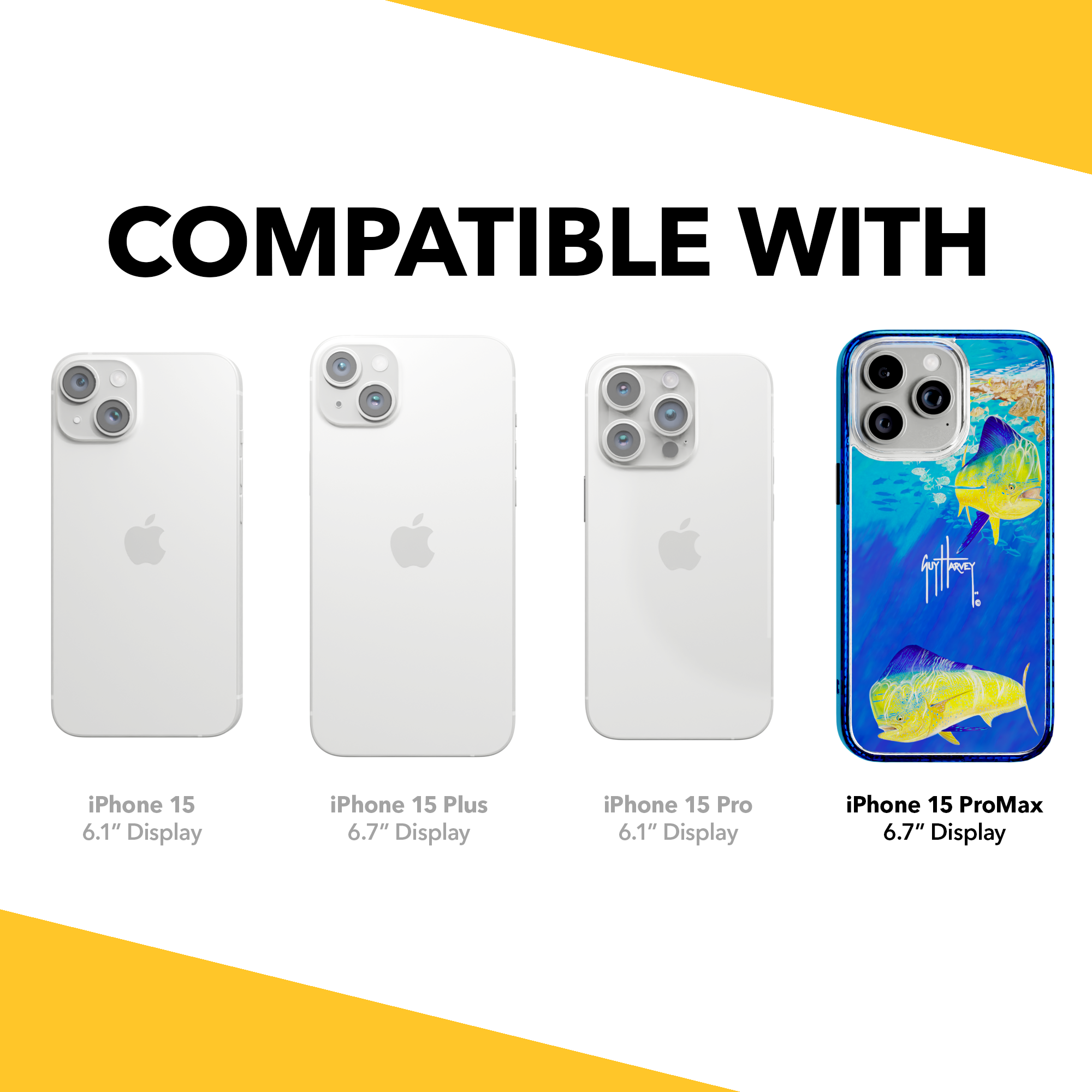 Guy Harvey Magnitude Series for Apple iPhone 15 Pro Max - Break Away Bermuda Blue