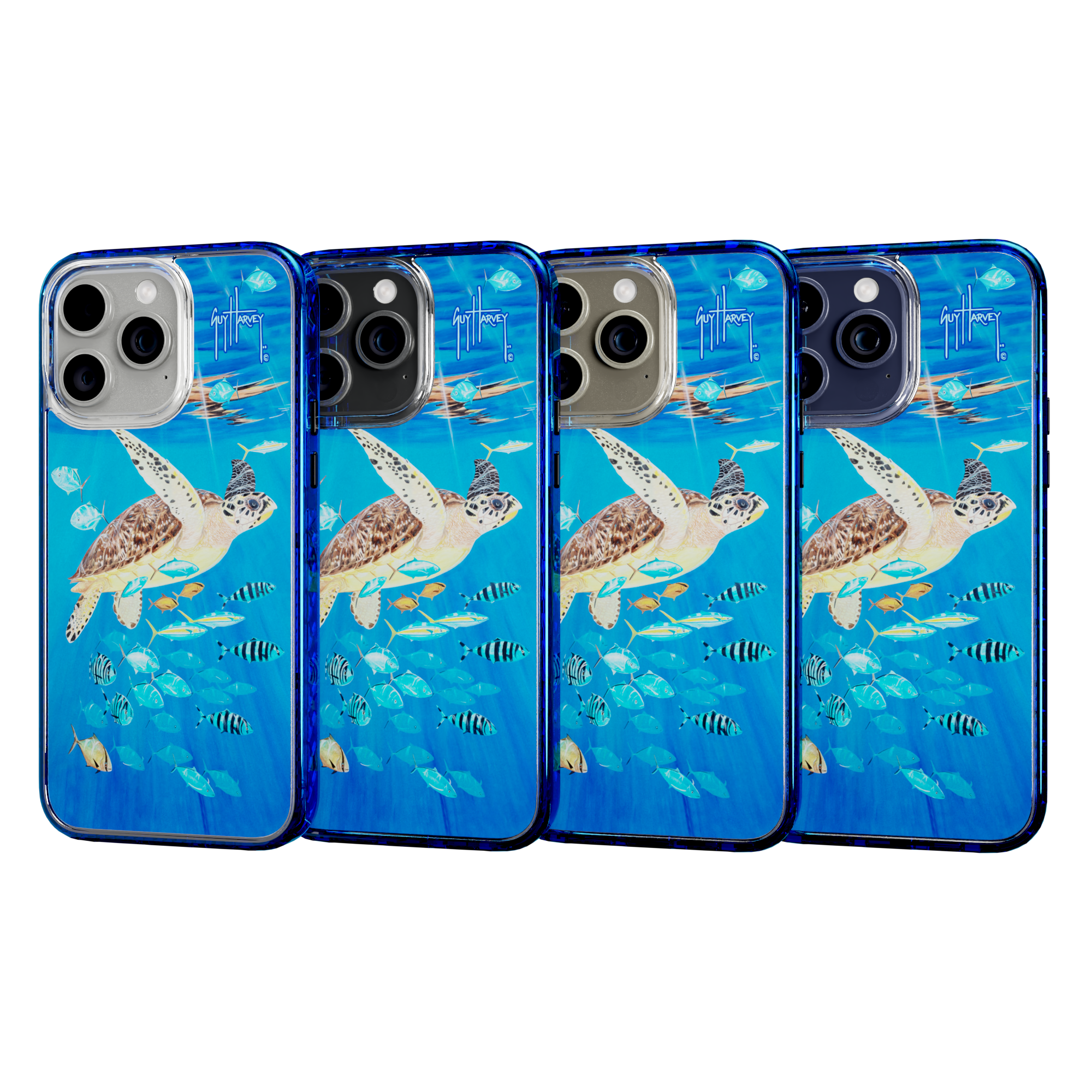Guy Harvey Magnitude Series for Apple iPhone 15 Pro Max - Platas Hawksbill Bermuda Blue