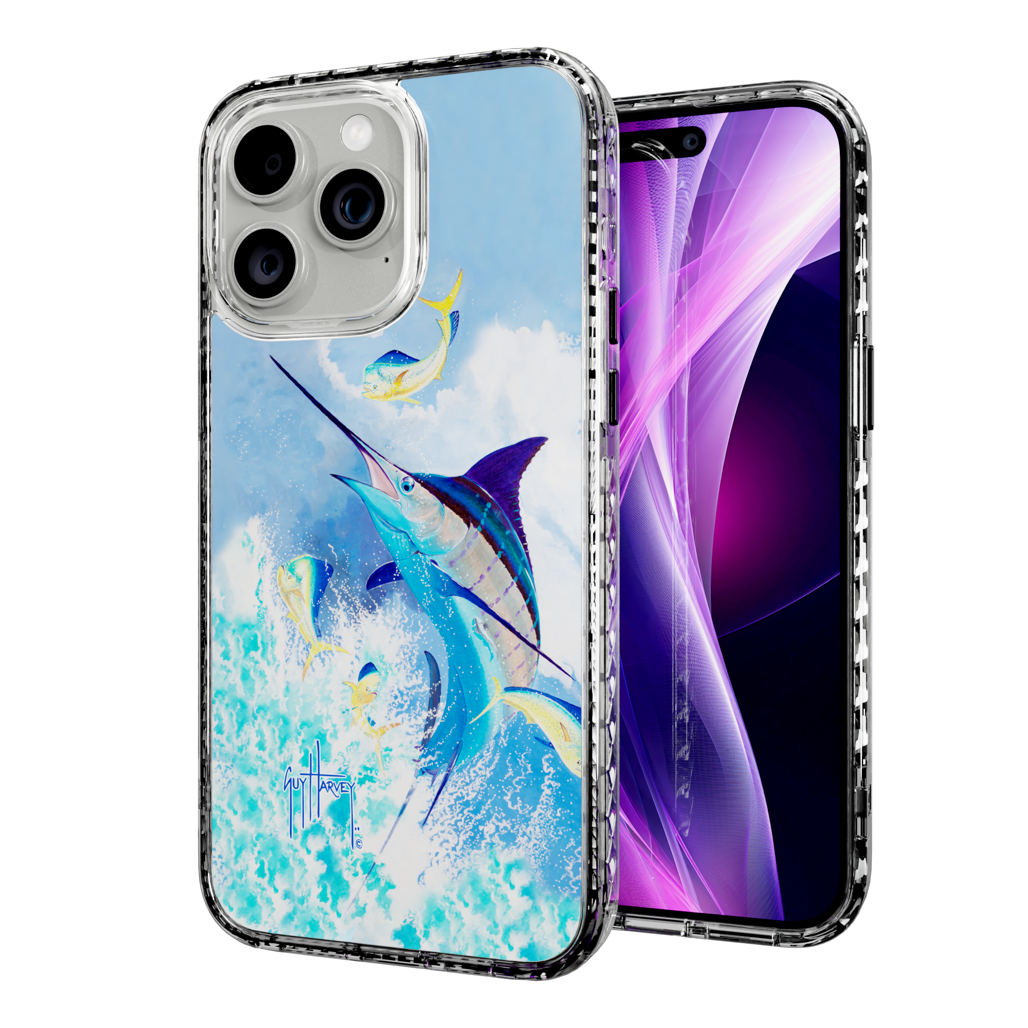 Guy Harvey Magnitude Series for Apple iPhone 15 Pro Max - Blue Commocean Crystal Clear