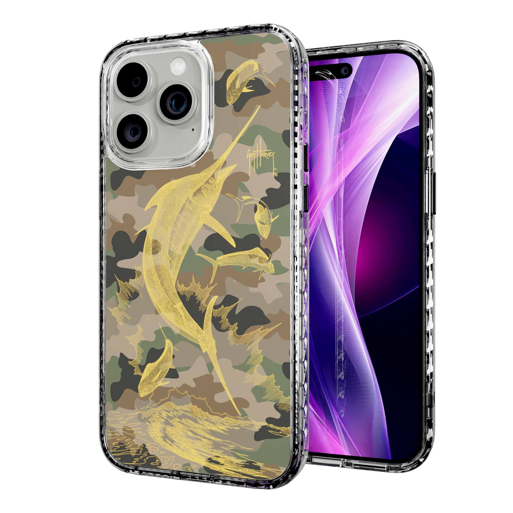 Guy Harvey Magnitude Series for Apple iPhone 15 Pro Max - Camo Crystal Clear