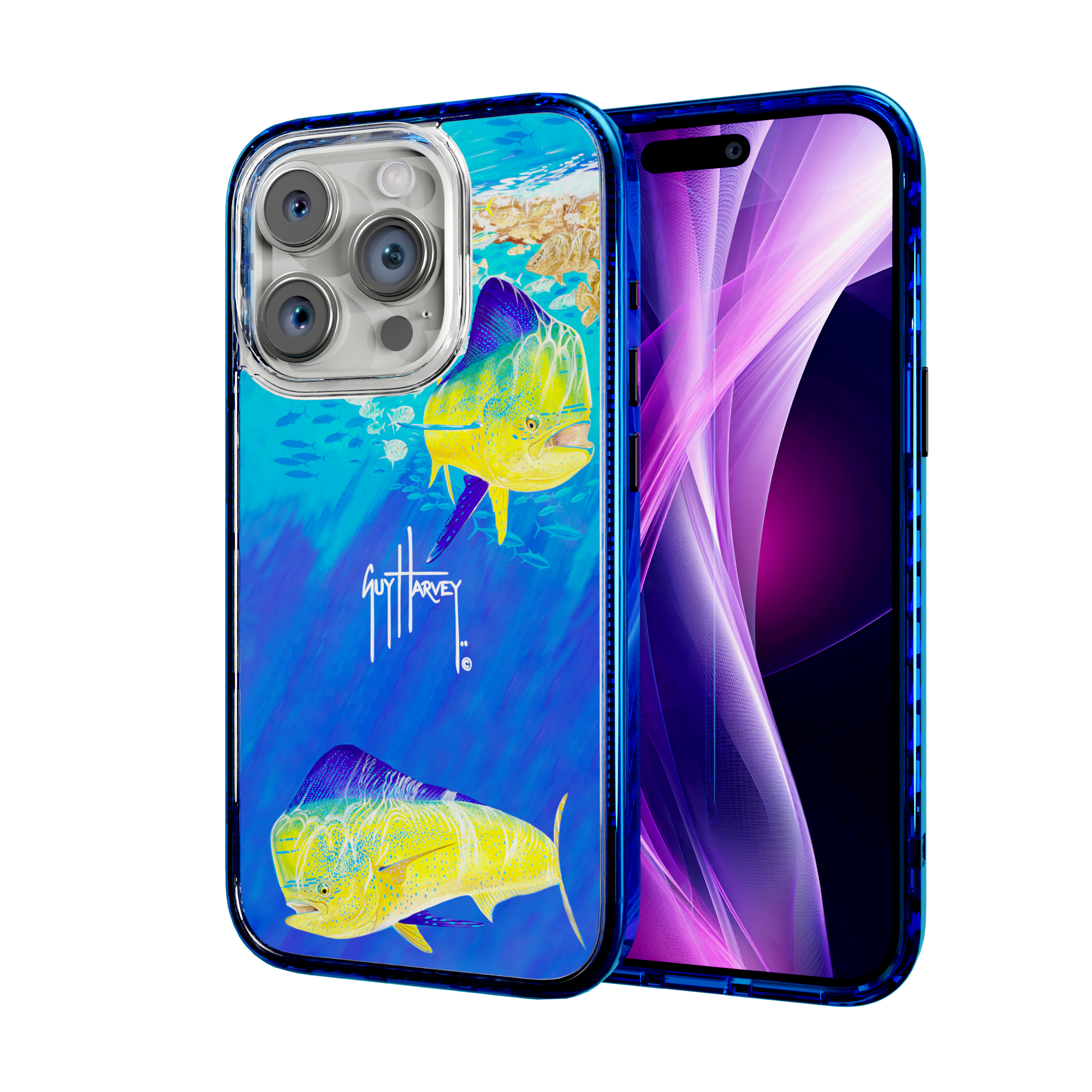 Guy Harvey Magnitude Series for Apple iPhone 15 Pro - Break Away Bermuda Blue