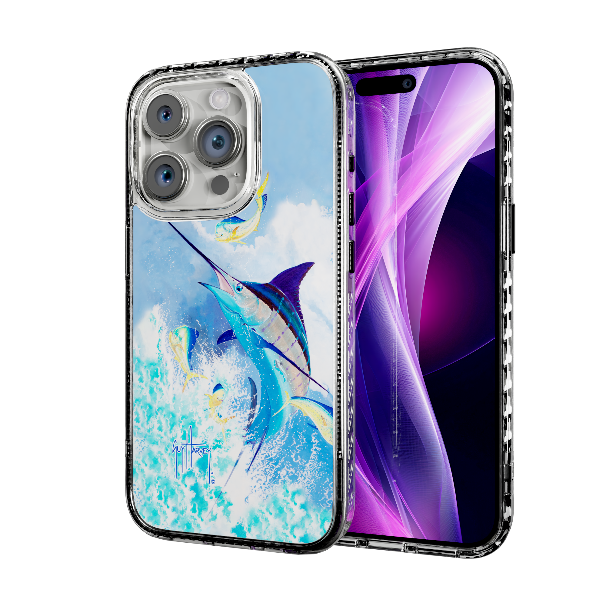 Guy Harvey Magnitude Series for Apple iPhone 15 Pro - Blue Commocean Crystal Clear