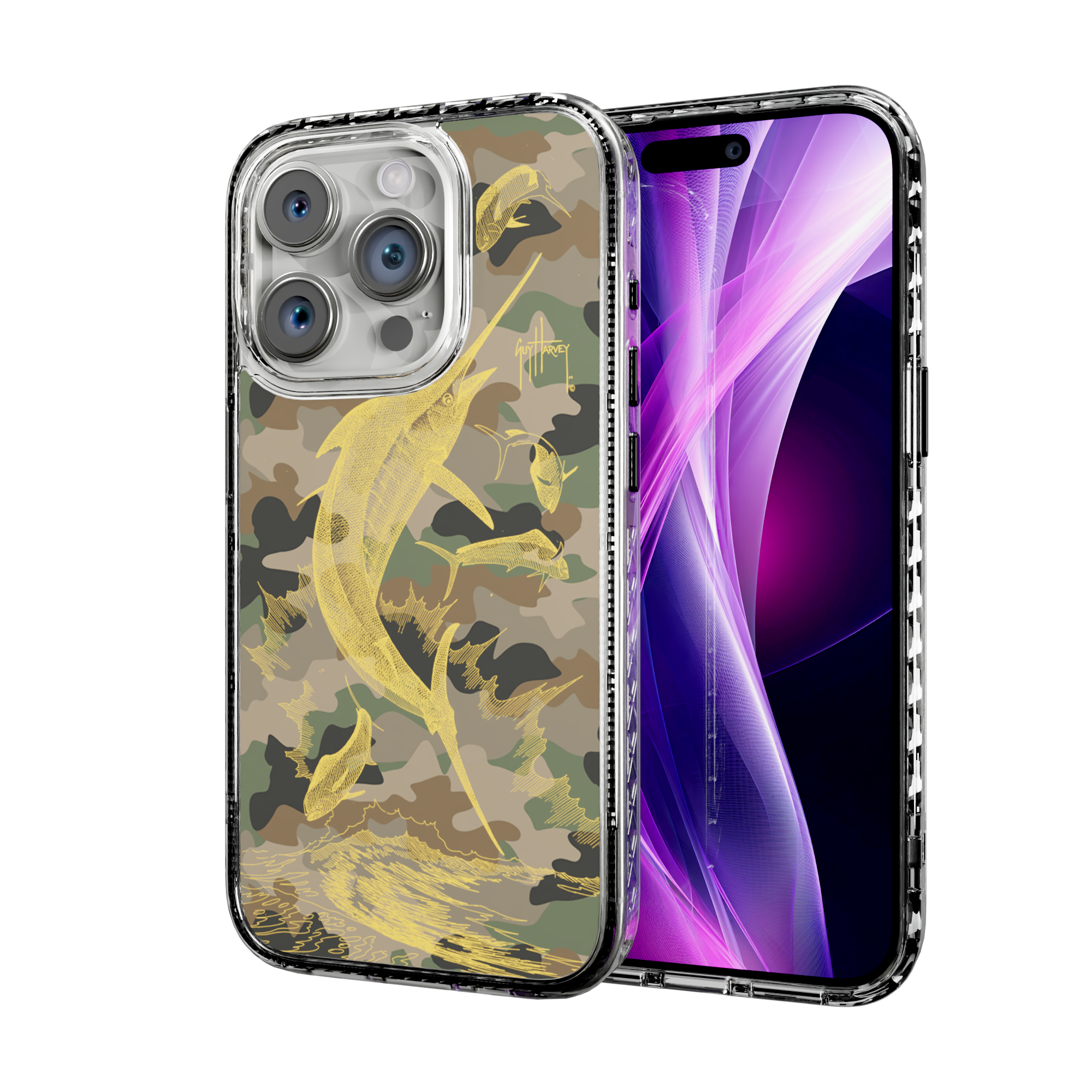 Guy Harvey Magnitude Series for Apple iPhone 15 Pro - Camo Crystal Clear