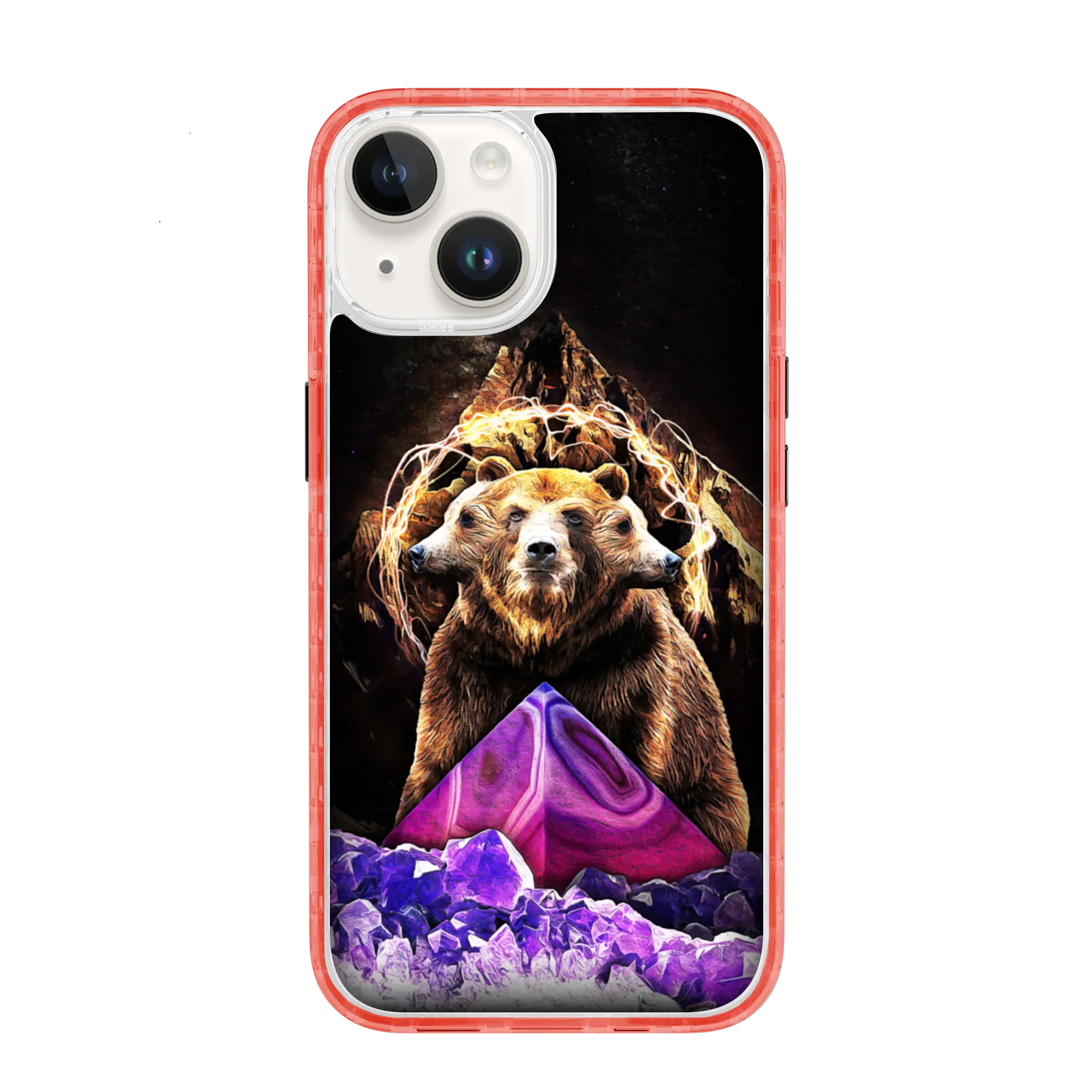 AppleiPhone14TurboRed Grizzly Widsom | Wizards & Wyrms Series | Custom MagSafe Case Design for Apple iPhone 14 Series cellhelmet cellhelmet