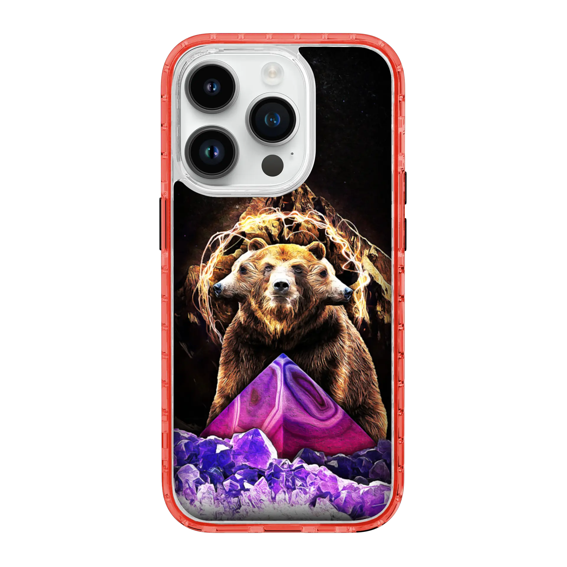 AppleiPhone14ProTurboRed Grizzly Widsom | Wizards & Wyrms Series | Custom MagSafe Case Design for Apple iPhone 14 Series cellhelmet cellhelmet