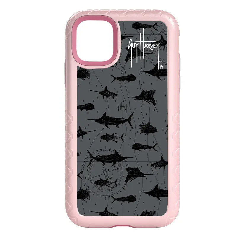 Guy Harvey Fortitude Series for Apple iPhone 11 - Black Scribbler - Custom Case - PinkMagnolia - cellhelmet