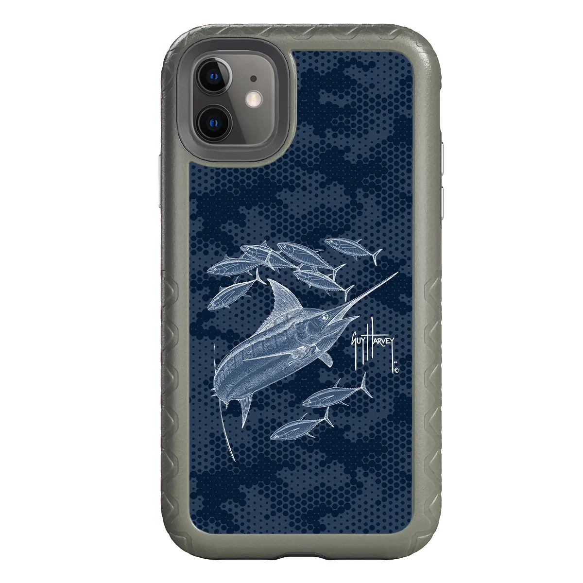 Guy Harvey Fortitude Series for Apple iPhone 11 - Blue Camo - Custom Case - - cellhelmet