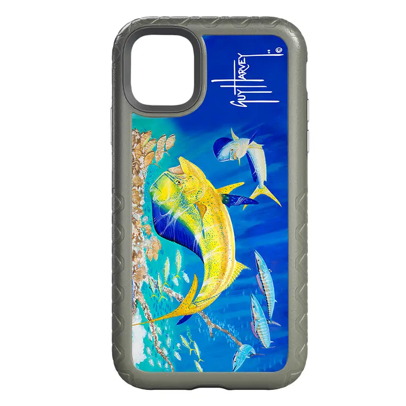 Guy Harvey Fortitude Series for Apple iPhone 11 - Dolphin Oasis - Custom Case - OliveDrabGreen - cellhelmet
