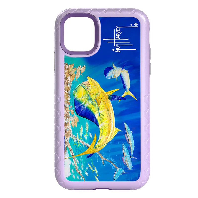 Guy Harvey Fortitude Series for Apple iPhone 11 - Dolphin Oasis - Custom Case - LilacBlossom - cellhelmet