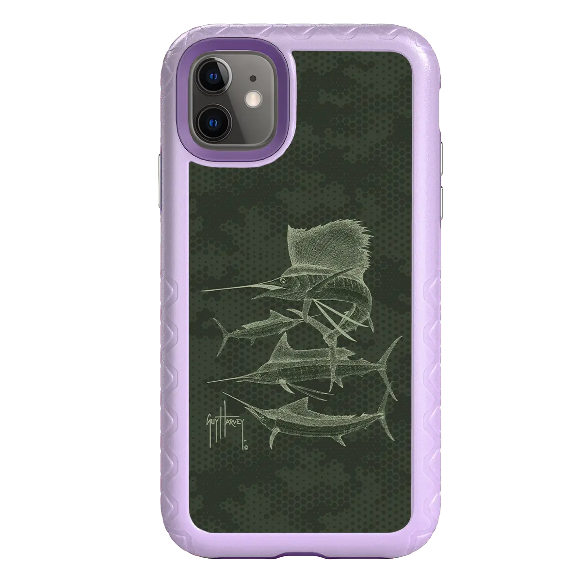 Guy Harvey Fortitude Series for Apple iPhone 11 - Green Camo - Custom Case - LilacBlossom - cellhelmet